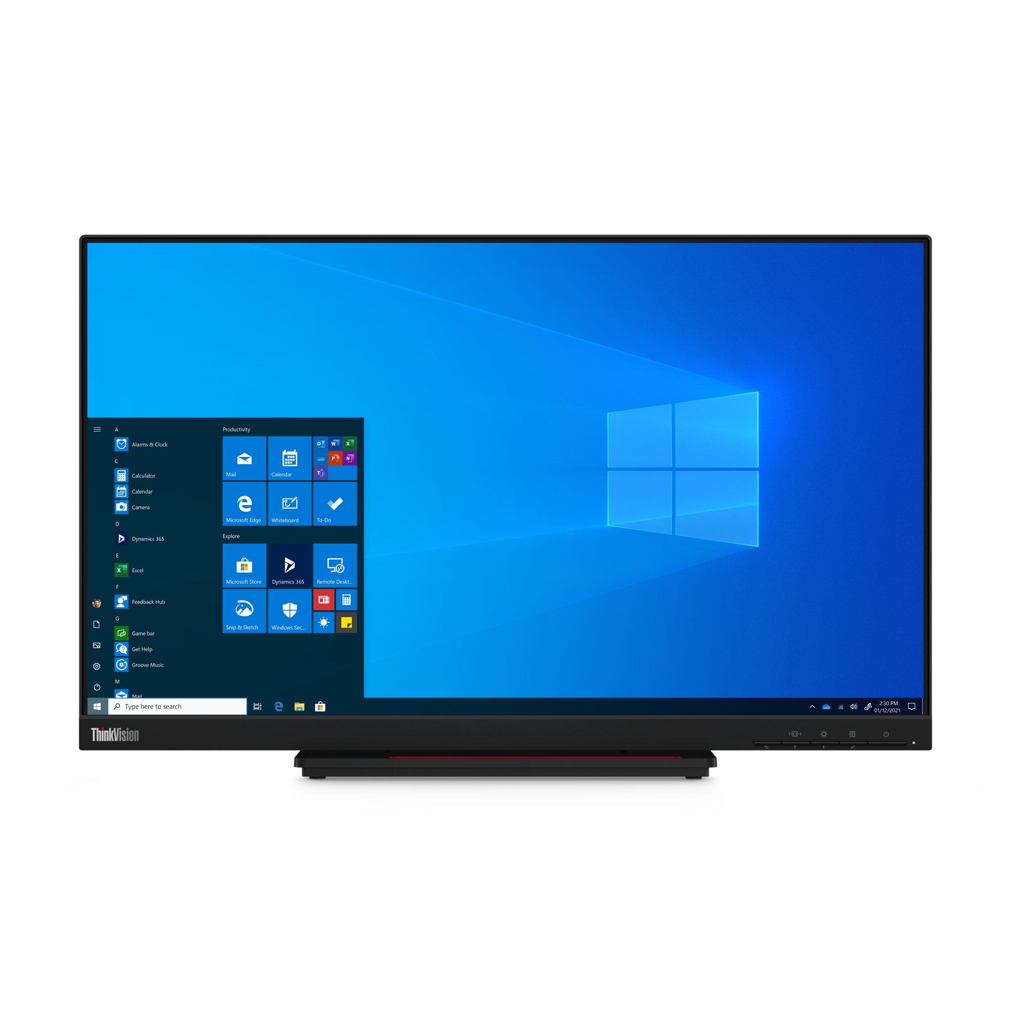 LENOVO ThinkVision T24t-20 - 24p - écran tactile - Full HD 60 Hz - IPS - 4 ms - HDMI DisplayPort USB-C - avec Battery Charging 1.2