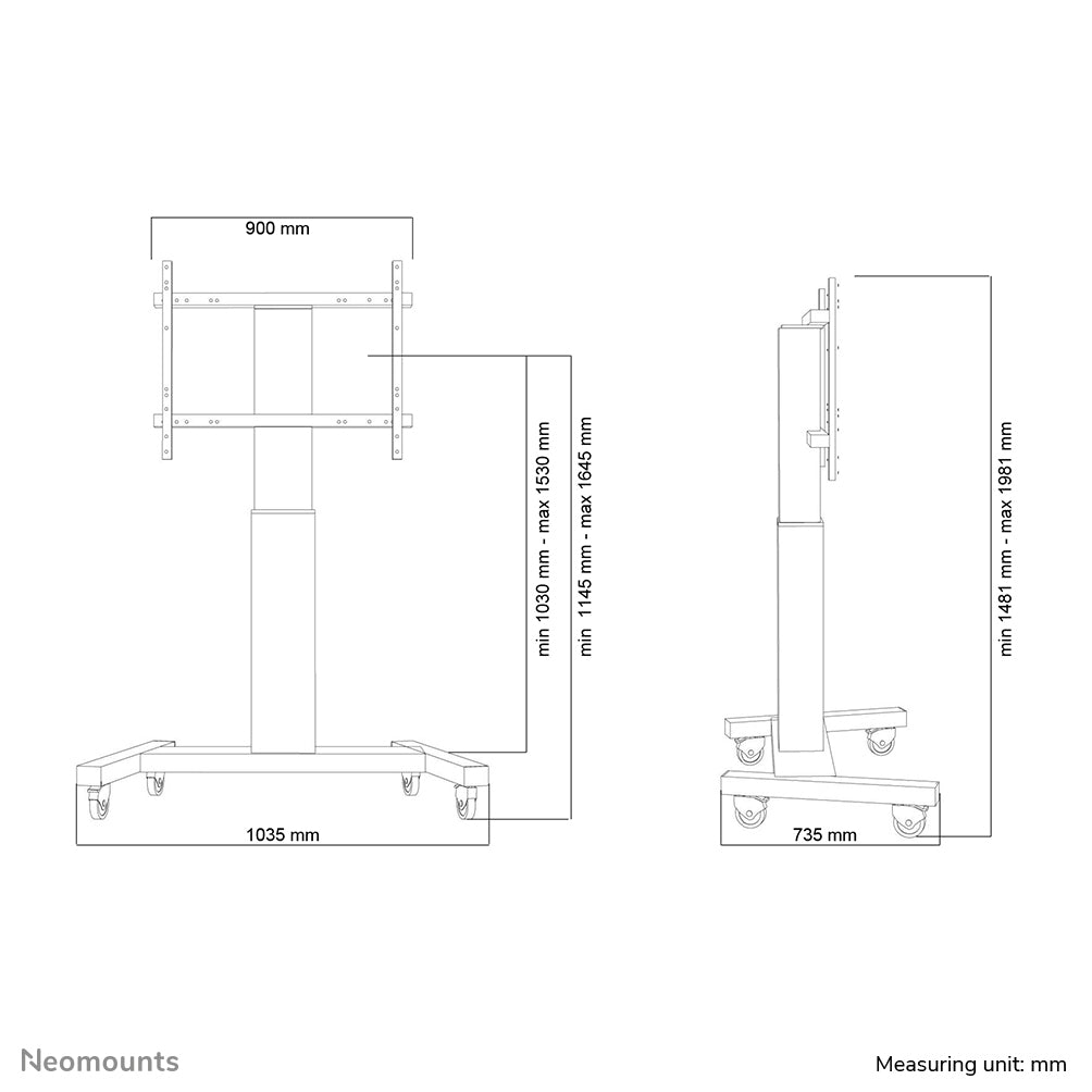 NEOMOUNTS PLASMA-M2250BLACK Chariot pour écran 42-100p - motorisé