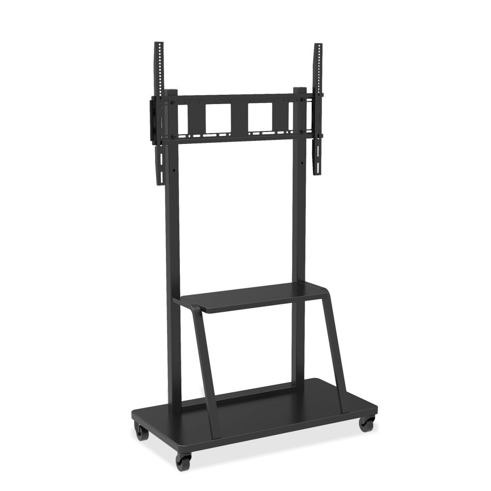 "Techly ICA-TR30 Support TV mobile 55-100"" jusqu'a 150kg réglable 2 étageres"