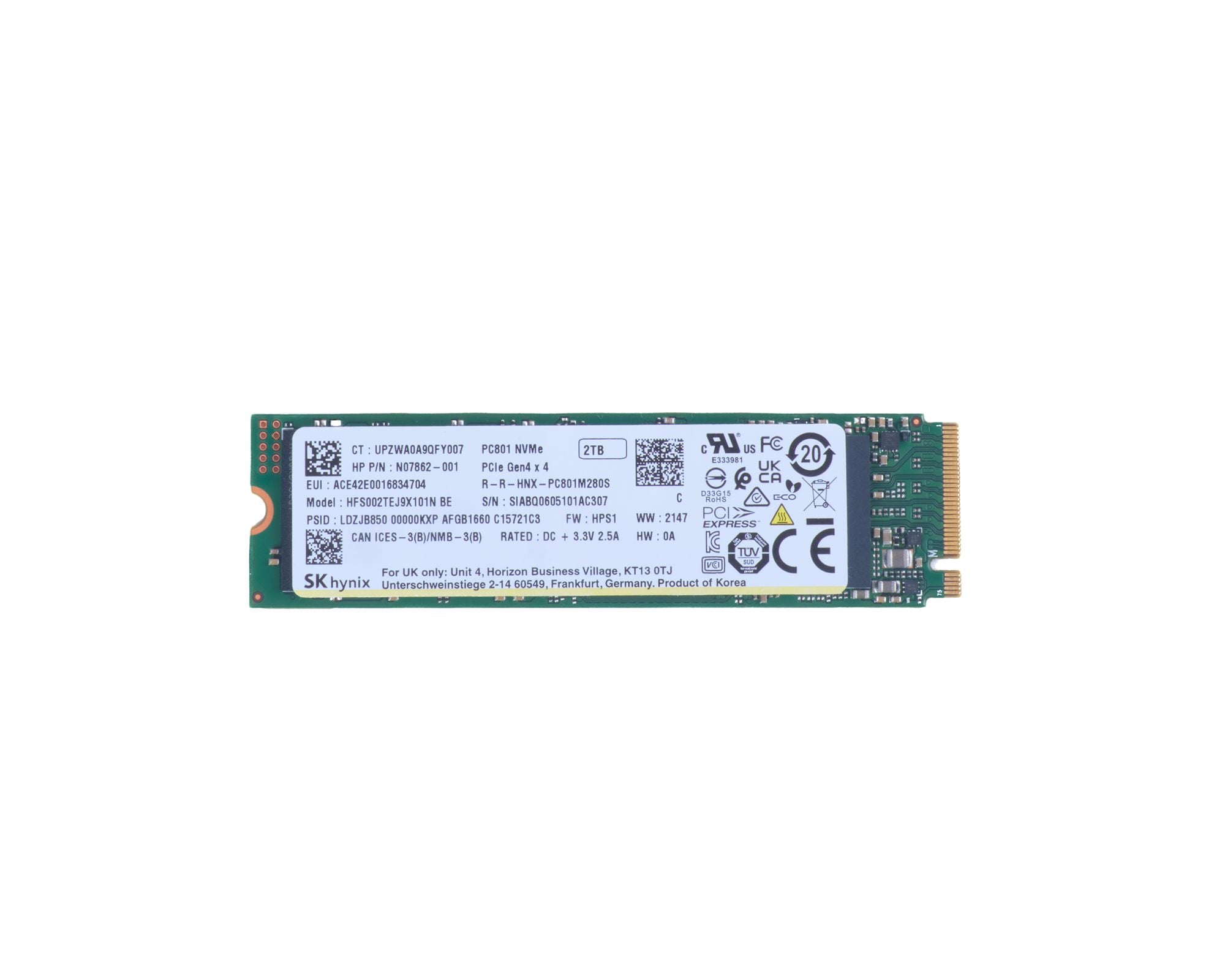 HP 2To PCIe SSD