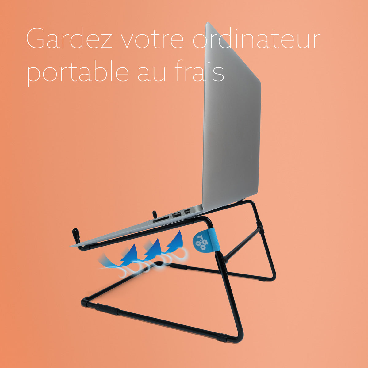 R-GO TOOLS Support pour PC portable Steel Office, noir