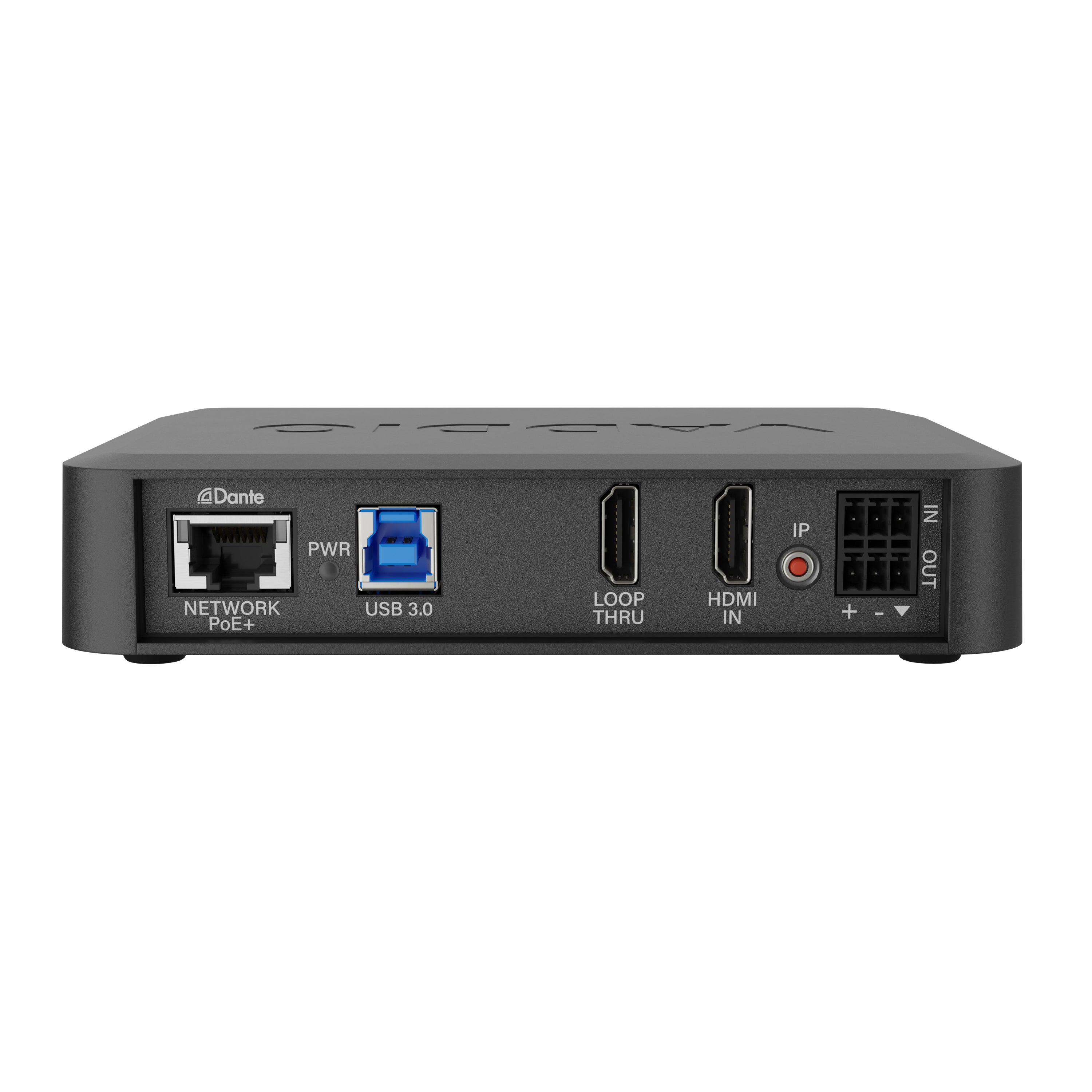 Vaddio EasyIP Dock Audio/Video Switching Station â€“ 1080p, USB 3.0, HDMI, Dante â€“ for IP-based AV integration in professional environments.