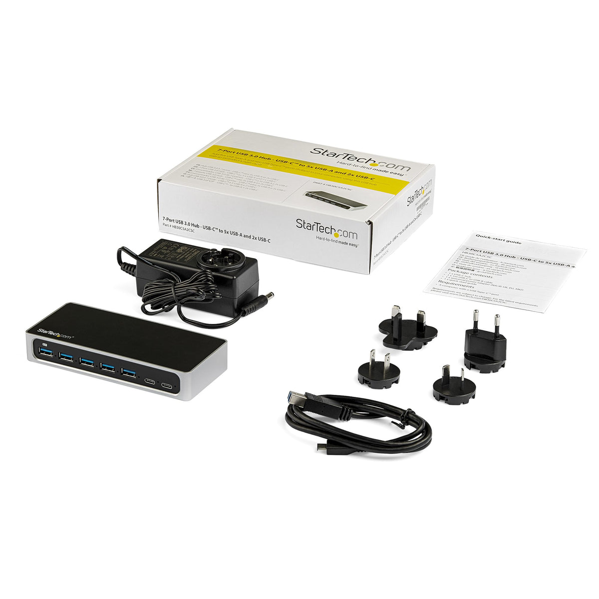 USB-C 7 Port Hub with 2 USB-C/5 USB-A