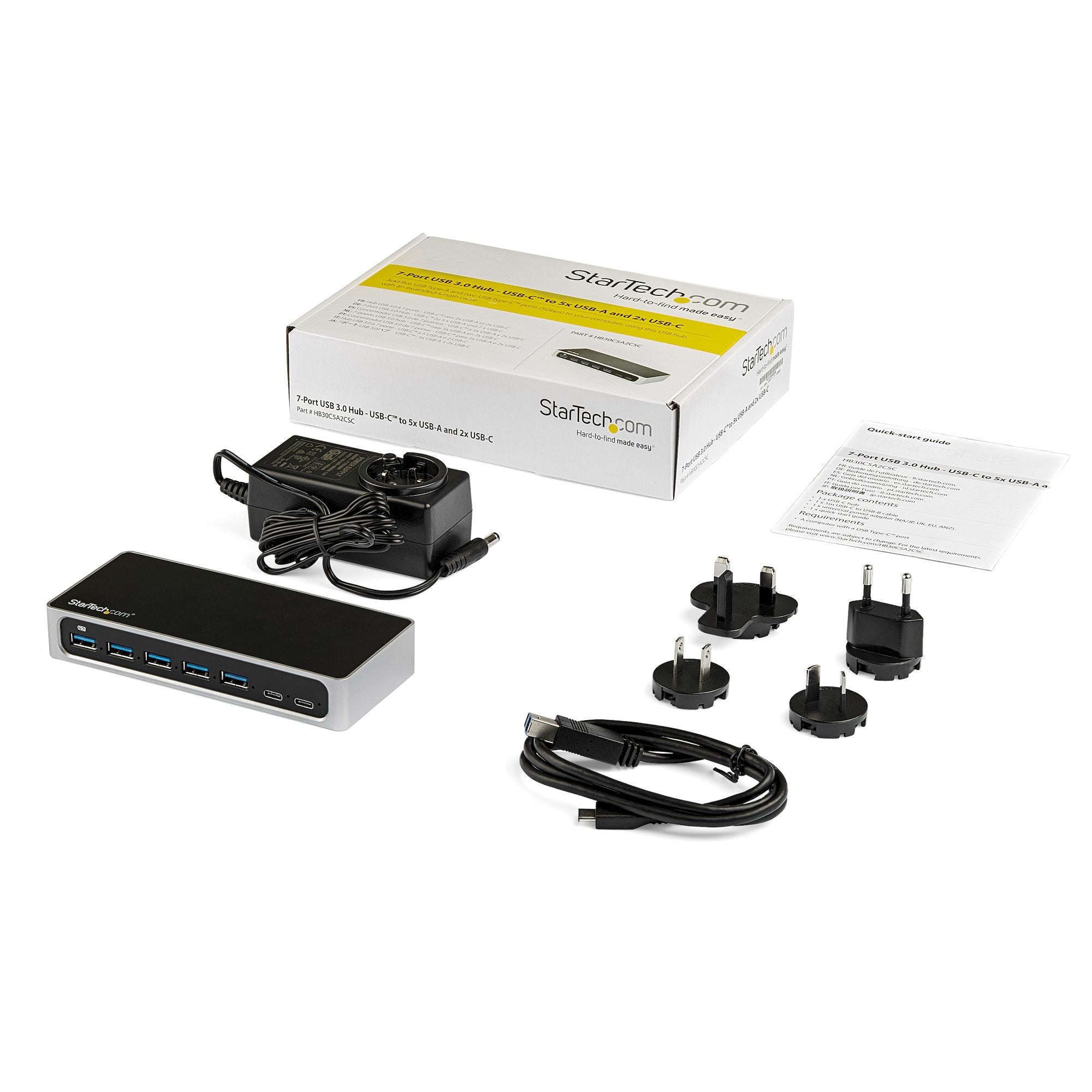 USB-C 7 Port Hub with 2 USB-C/5 USB-A