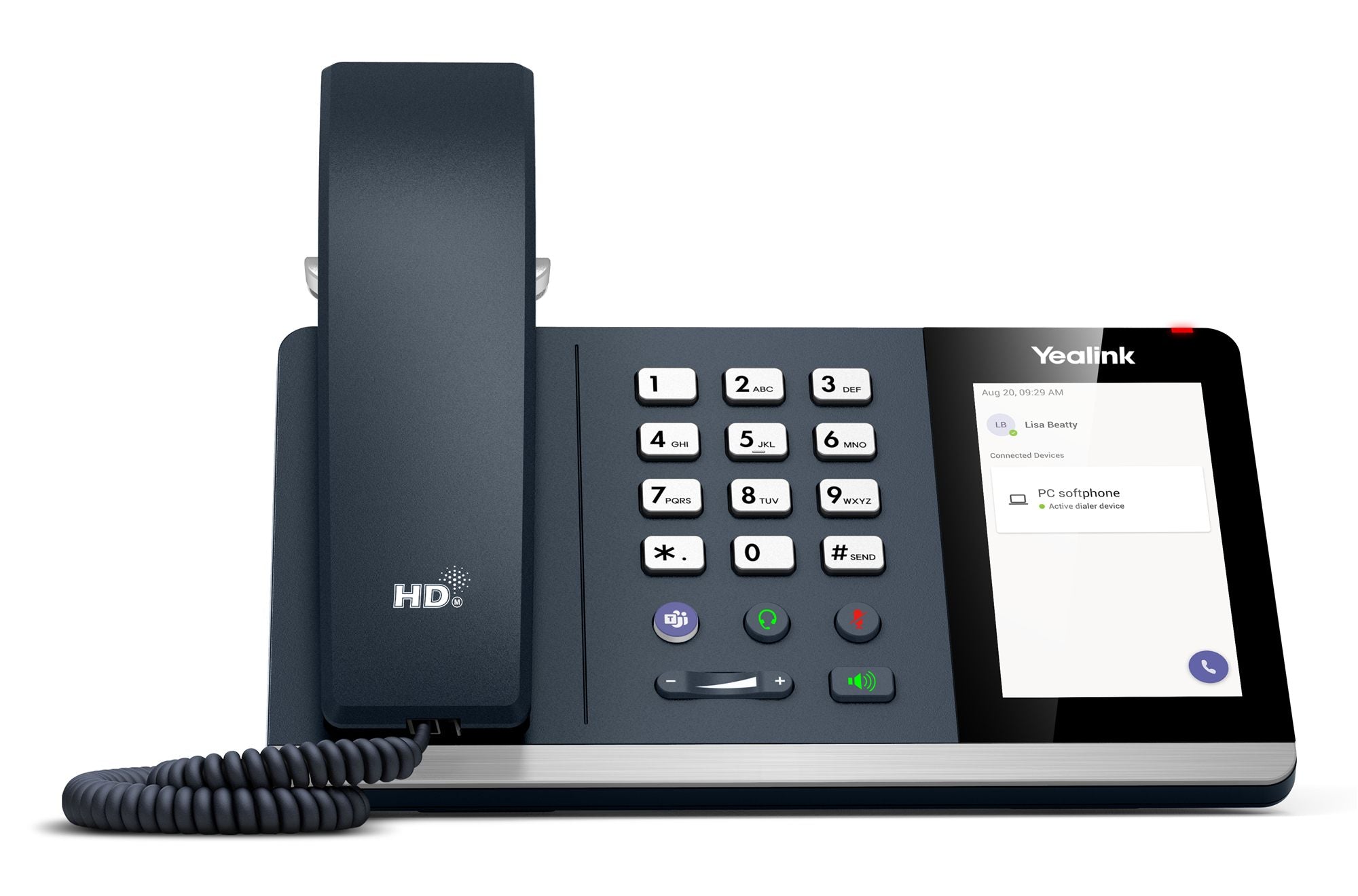 Yealink MP45 téléphone fixe Noir, Gris