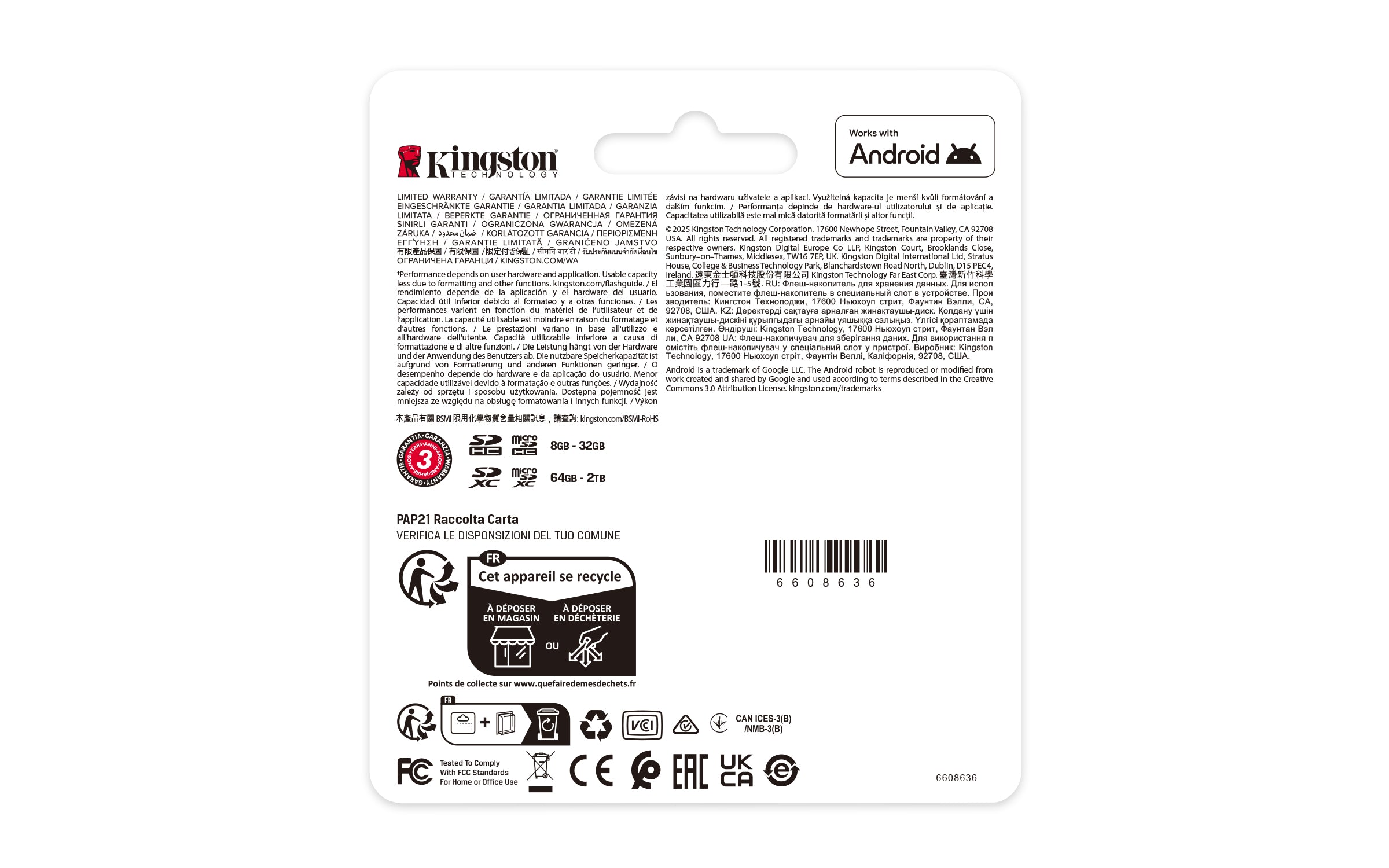 KINGSTON Pack unique microSDXC Industrial C10 A1 pSLC de 128Go sans adaptateur
