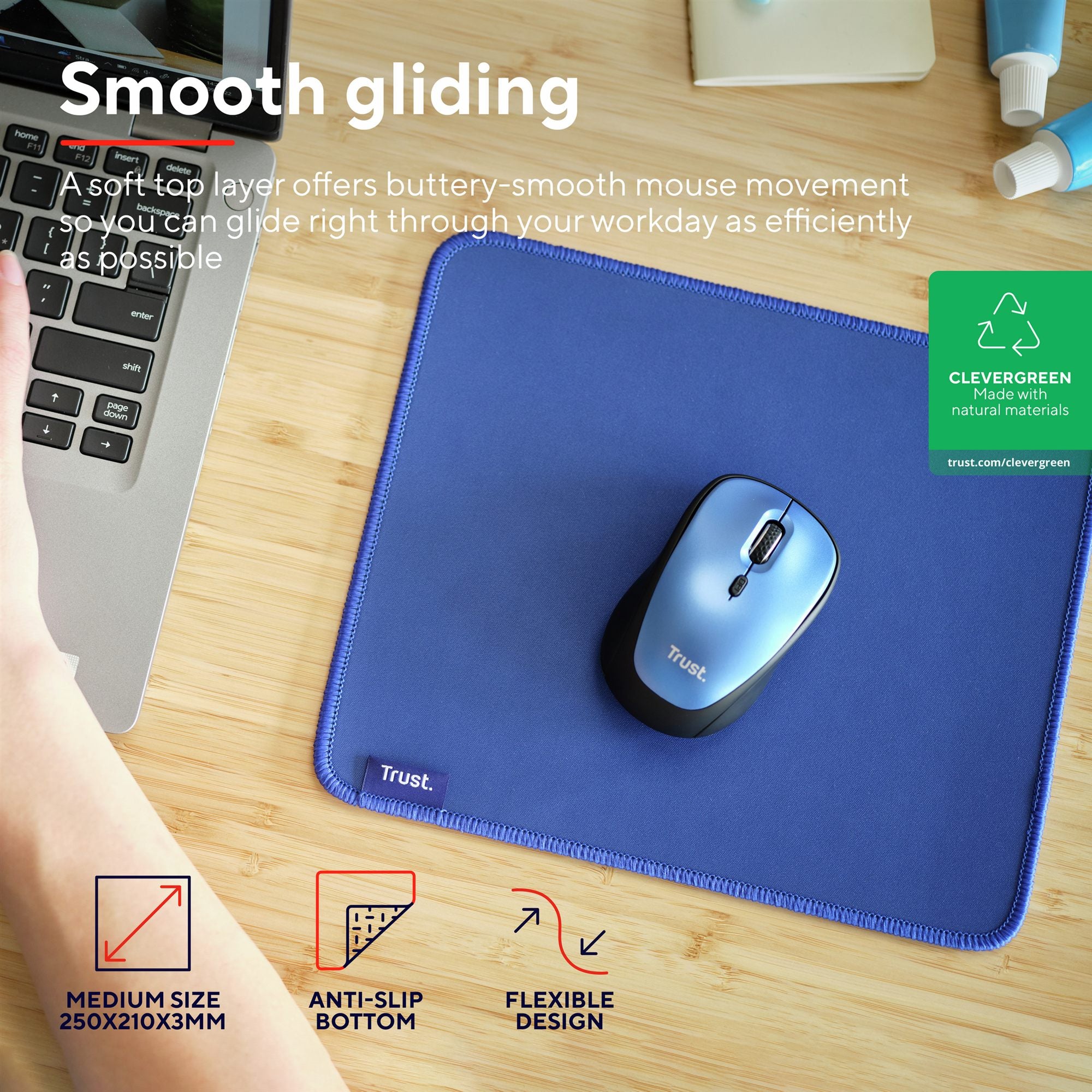 TRUST Tapis de souris BOYE ECO - Blue