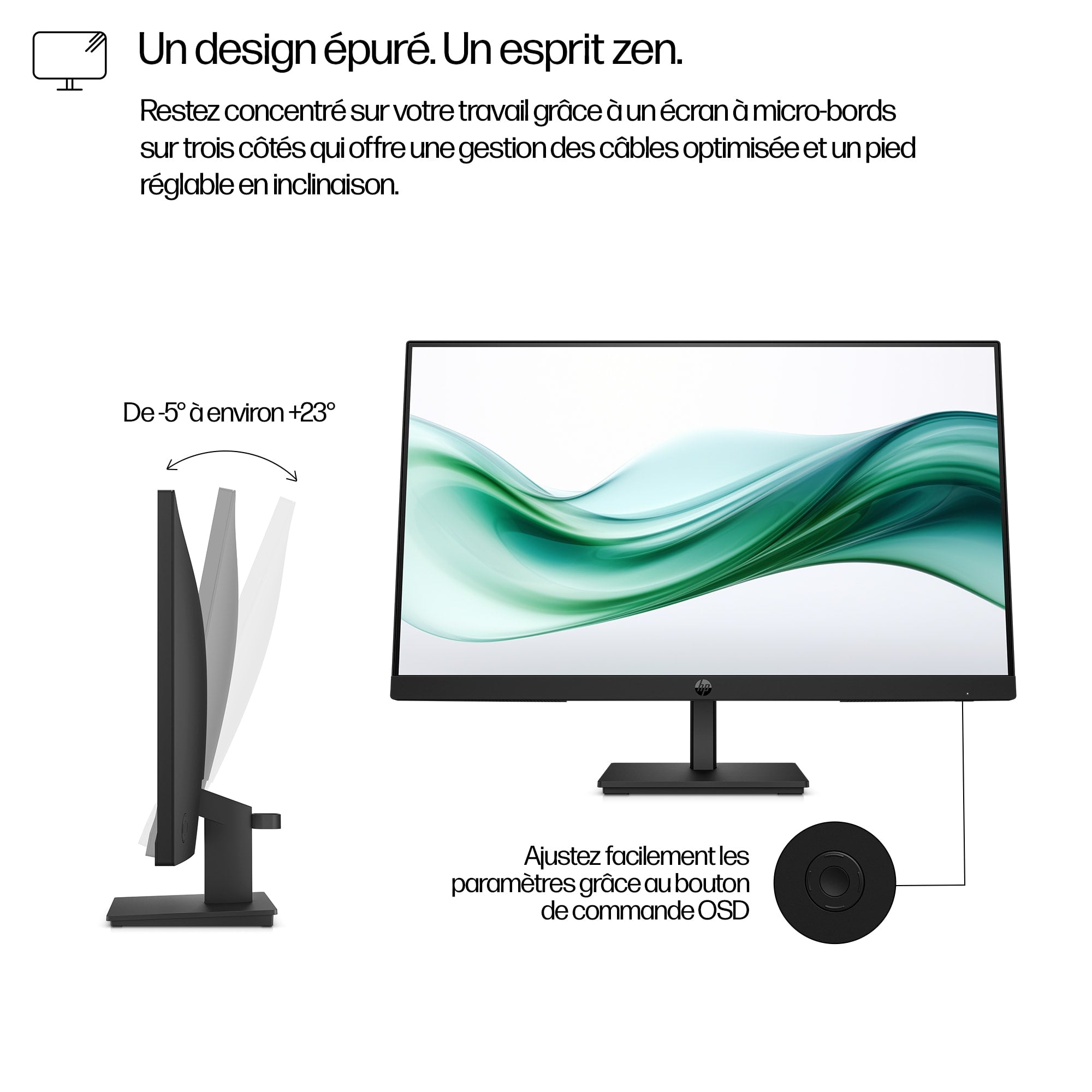 HP Écran Series 3 Pro 324pvs 23.8p FHD 1920x1080 HDMI VGA 3/3/0