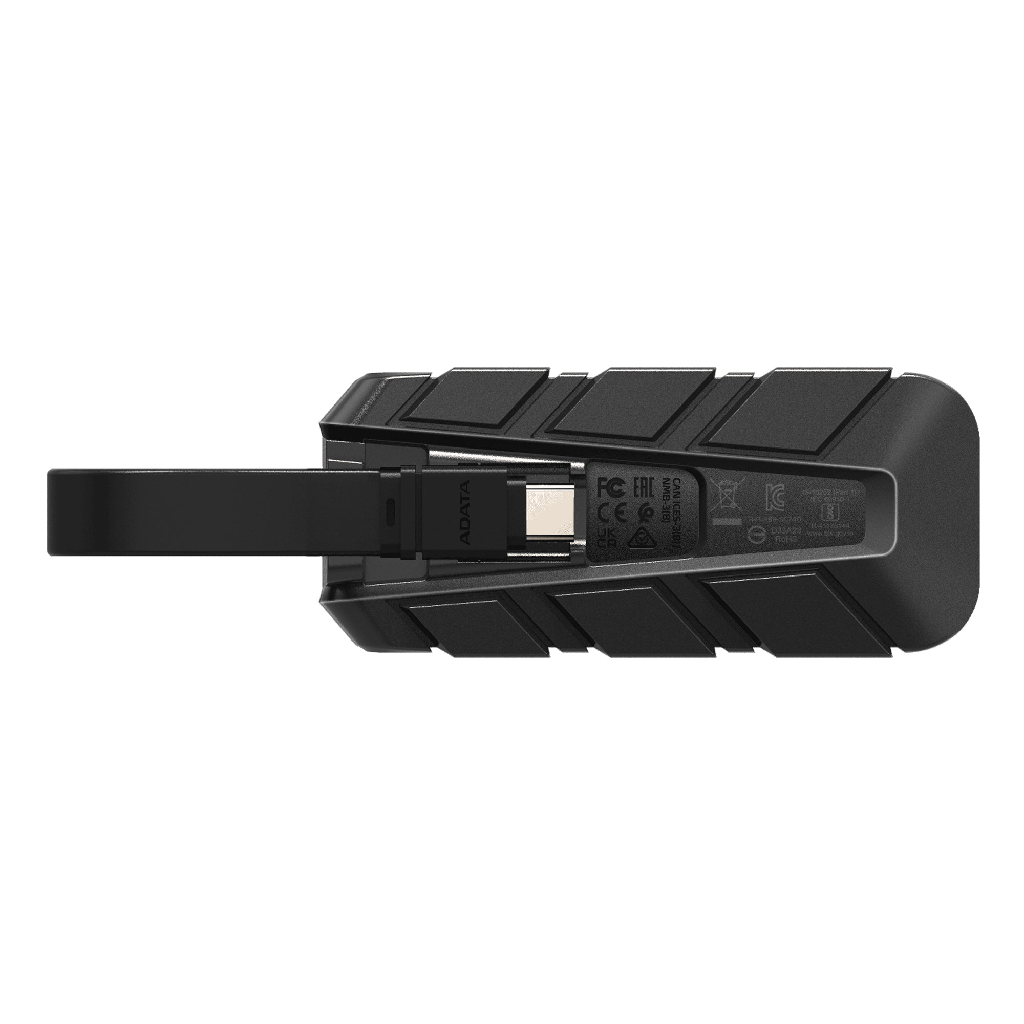 ADATA SSD Externe SC740 2 To Plug&Go bleu 1050/1000 MIL.STD USB Type-C 3.2 Gen 2 (3.1 Gen 2) Noir, Bleu