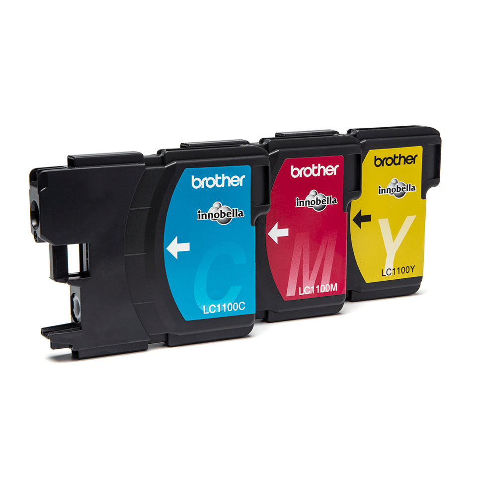 BROTHER LC-1100 cartouche d encre cyan, magenta et jaune capacité standard 3 x 7.5ml 3 x 325 pages 3-pack blister sans alarme