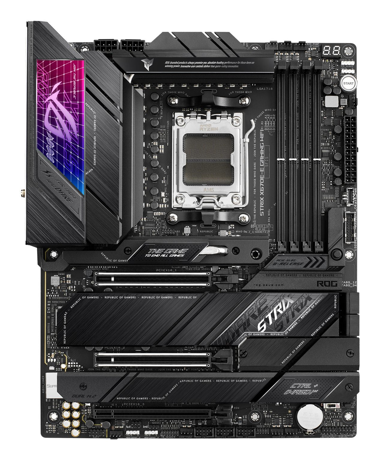 ASUS ROG STRIX X670E-E GAMING WIFI AM5 ATX MB 4xDIMM DDR5 4xM.2 6xSATA