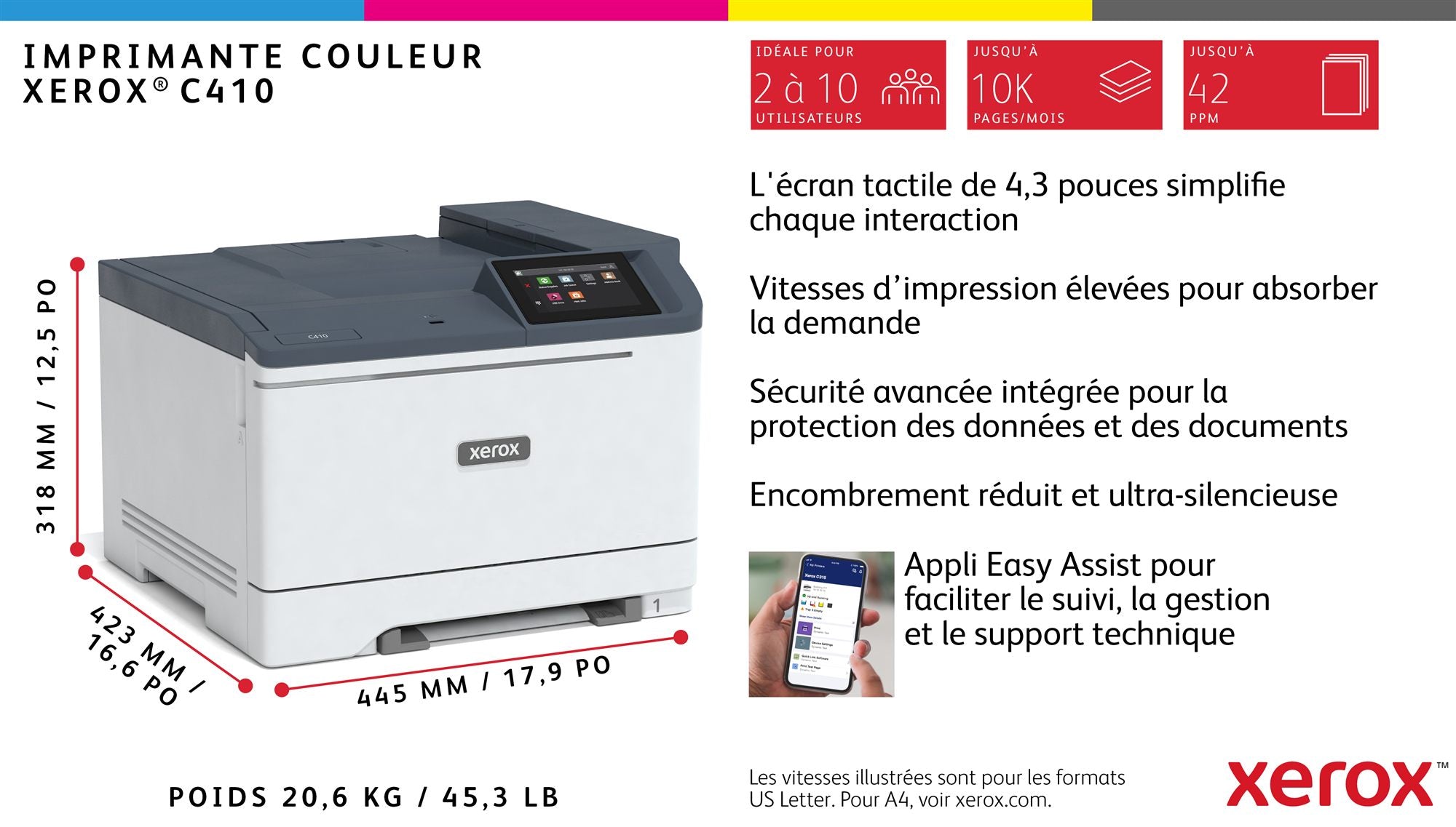 C410 A4 40ppm Duplex Printer PS3