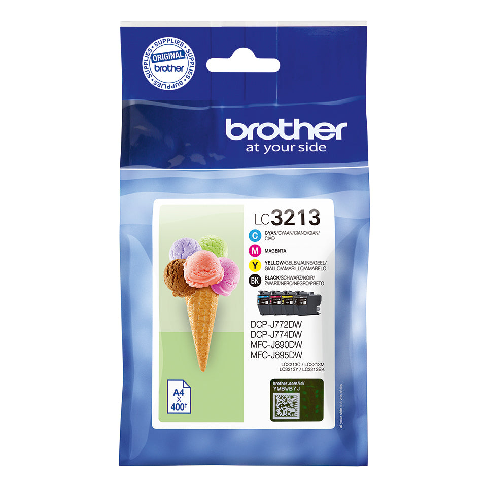 Brother LC-3213VALDR cartouche d'encre Original Rendement élevé (XL) Noir, Cyan, Magenta, Jaune