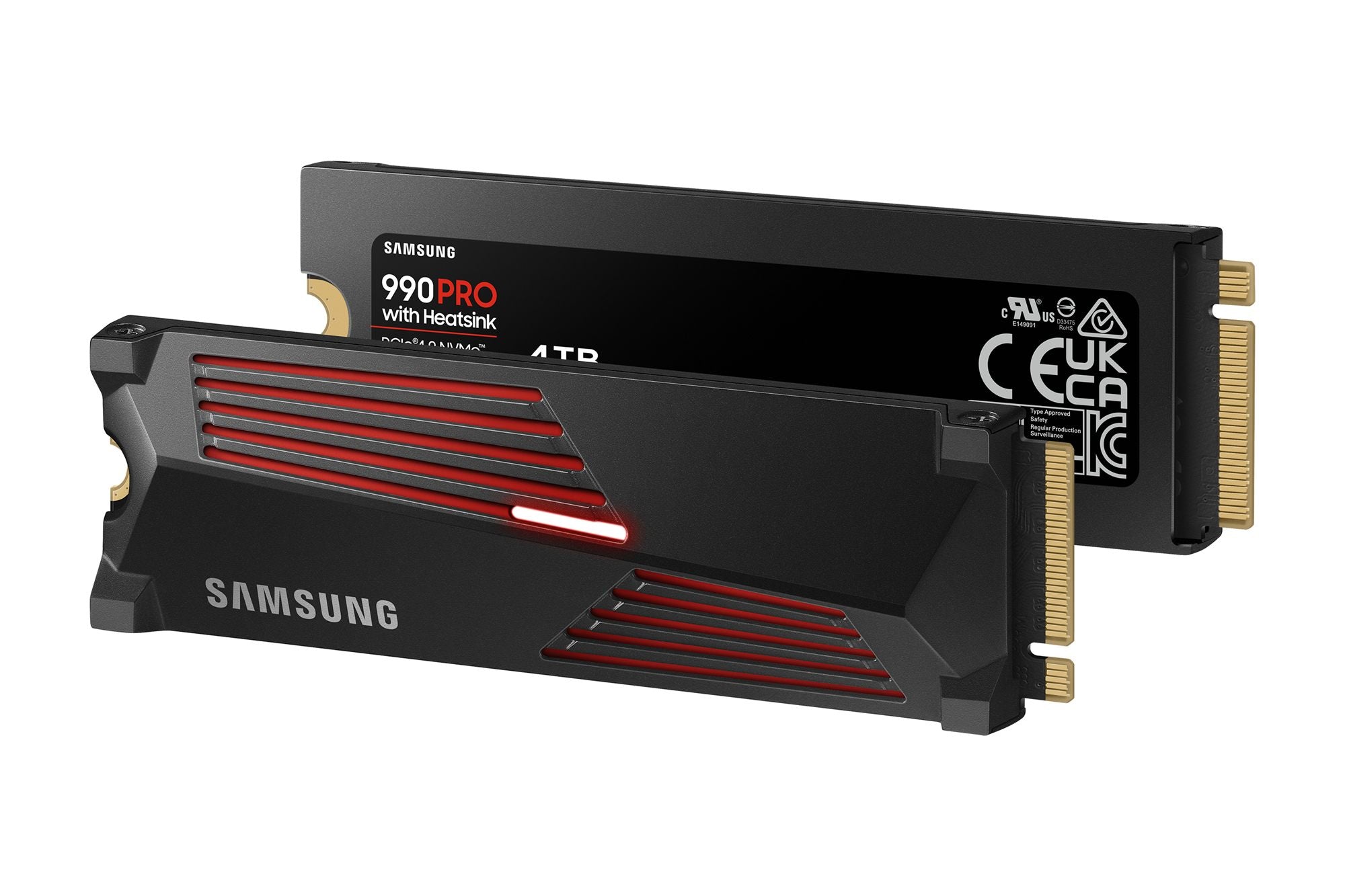 Samsung MZ-V9P4T0GW 4 To 990 Pro M2 SSD 7450 Mo/s Lecture 6900 Mo/s Écriture