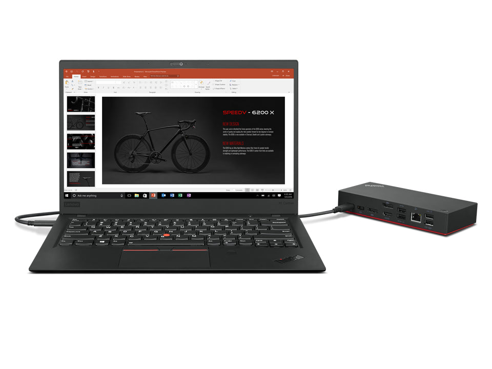 LENOVO ThinkPad Universal USB-C Dock - Station d accueil - USB-C - HDMI 2 x DP - GigE - 90 Watt - ThinkRed