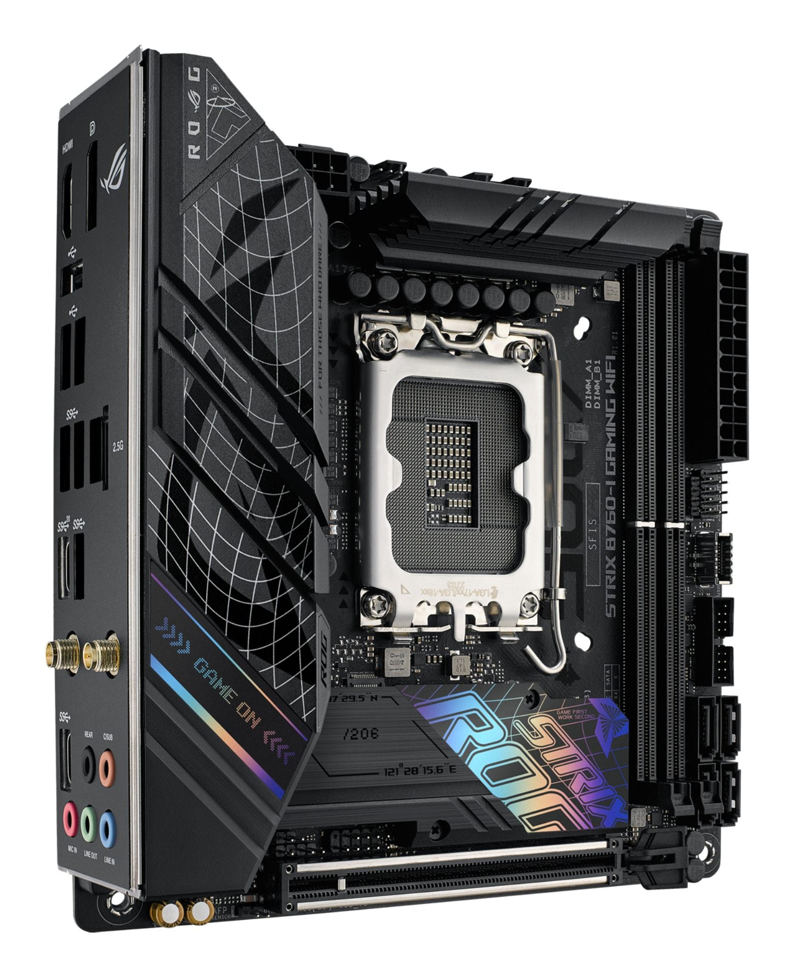ASUS ROG STRIX B760-I GAMING WIFI LGA 1700 2xDDR5 Mini ITX 4xSATA MB 1xHDMI 2.1 1xDP 1.4 2xM.2