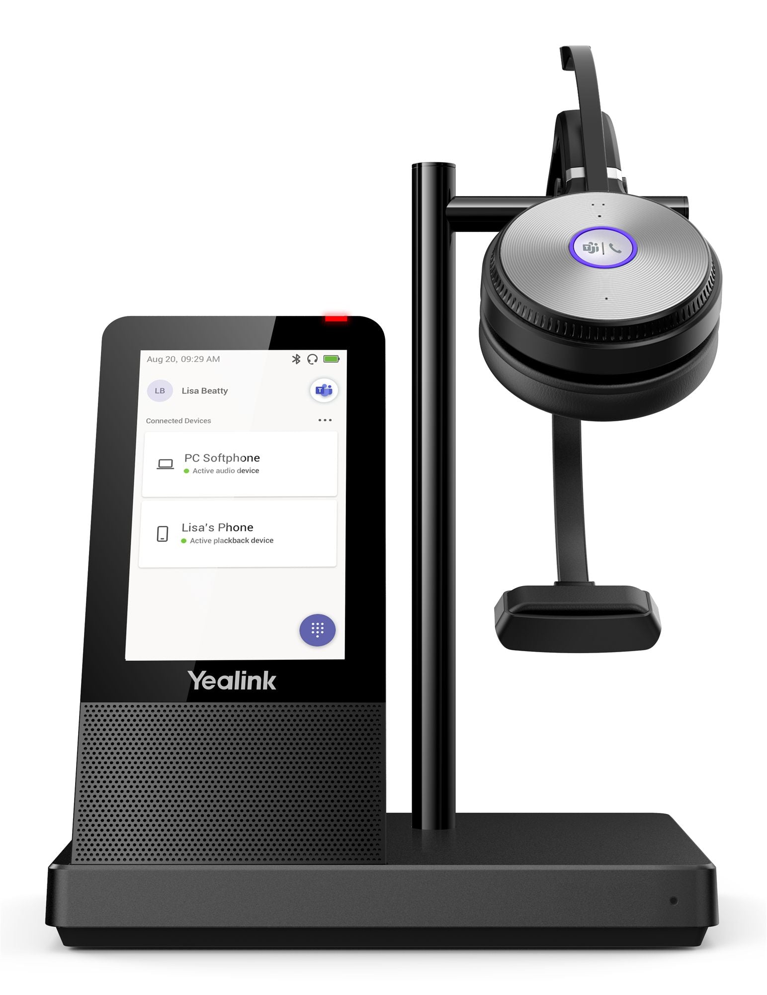 Yealink 1308002 WH66 DECT Casque Mono Sans Fil pour Teams