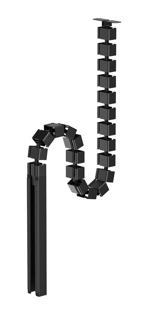 NEOMOUNTS Cable Spine Organizer for sit/stand desk frames screw mounted magnetic channel black