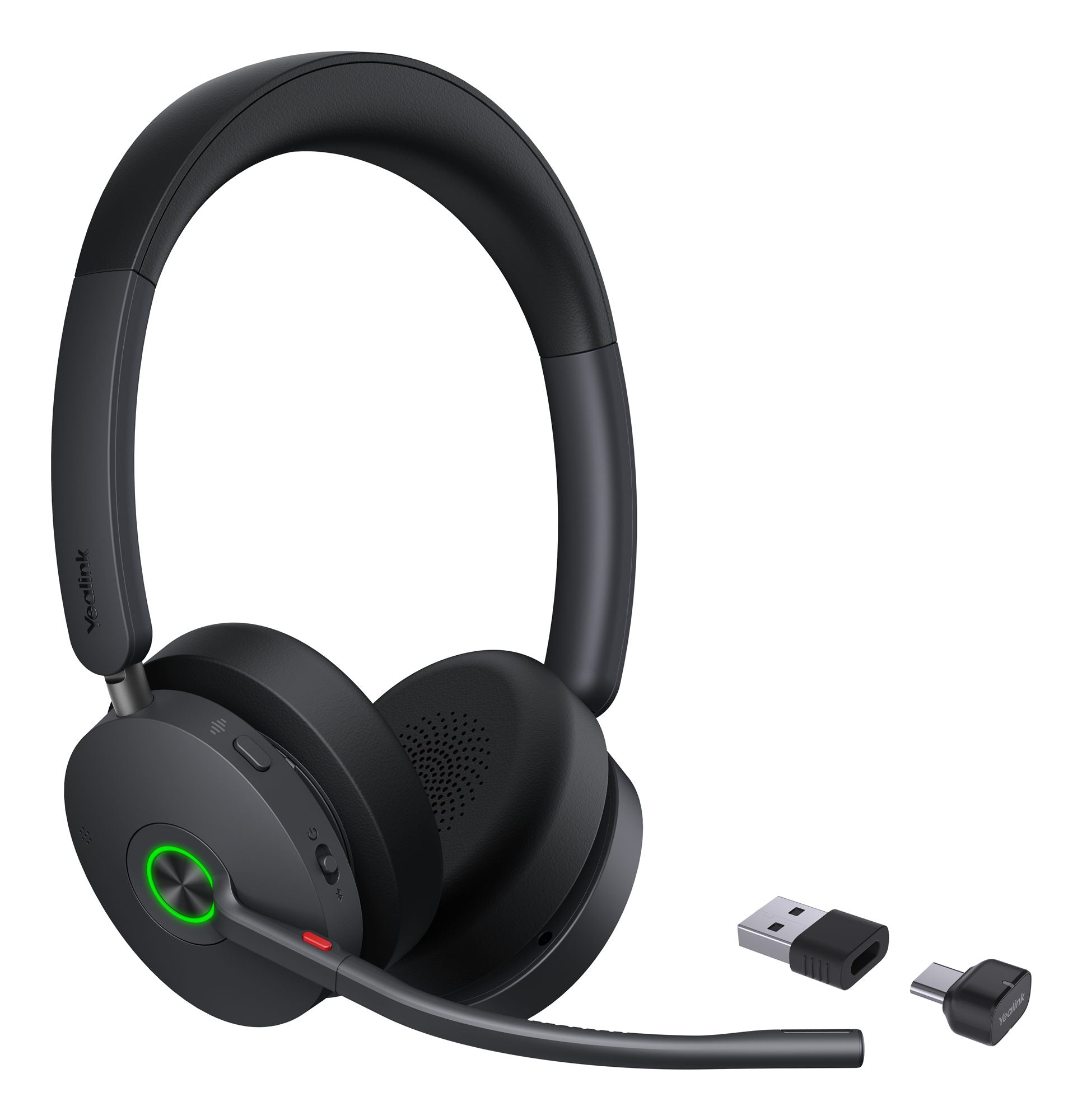 Yealink BH74 UC USB-C/A Sans fil Arceau Bureau/Centre d'appels USB Type-C / USB Type-A Bluetooth Noir
