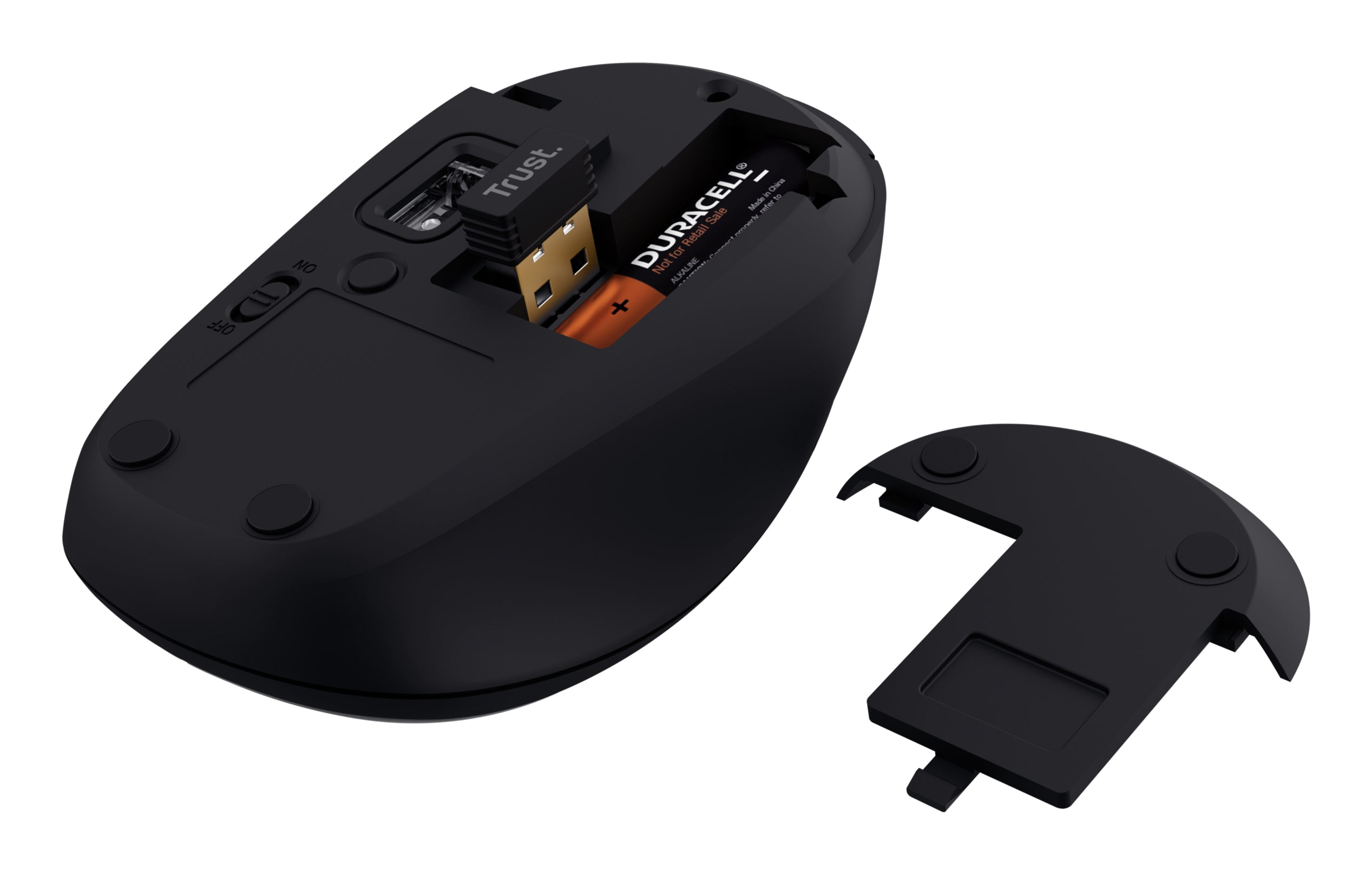 TRUST Souris sans fil compacte YVI+ Multi-connexion Bluetooth + 24 Ghz - Noire