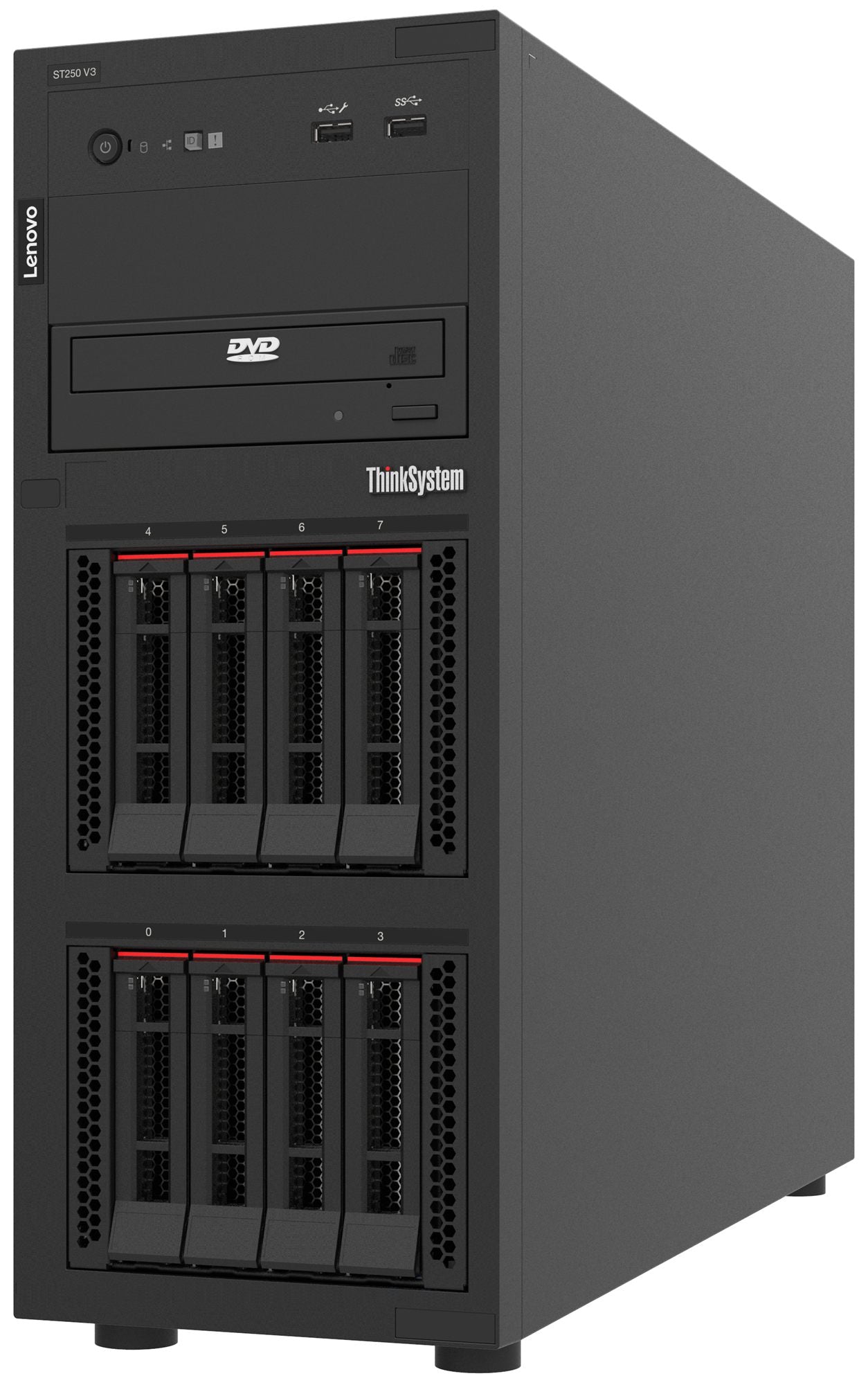 LENOVO ISG Thinksystem ST250 V3 1xIntel Xeon 6353P 8C 2.7GHz 65W 1x32Go 2Rx8 2x960Go SSD RAID 940-8i 4Go Flash PCIe Gen4 12Go Adapte