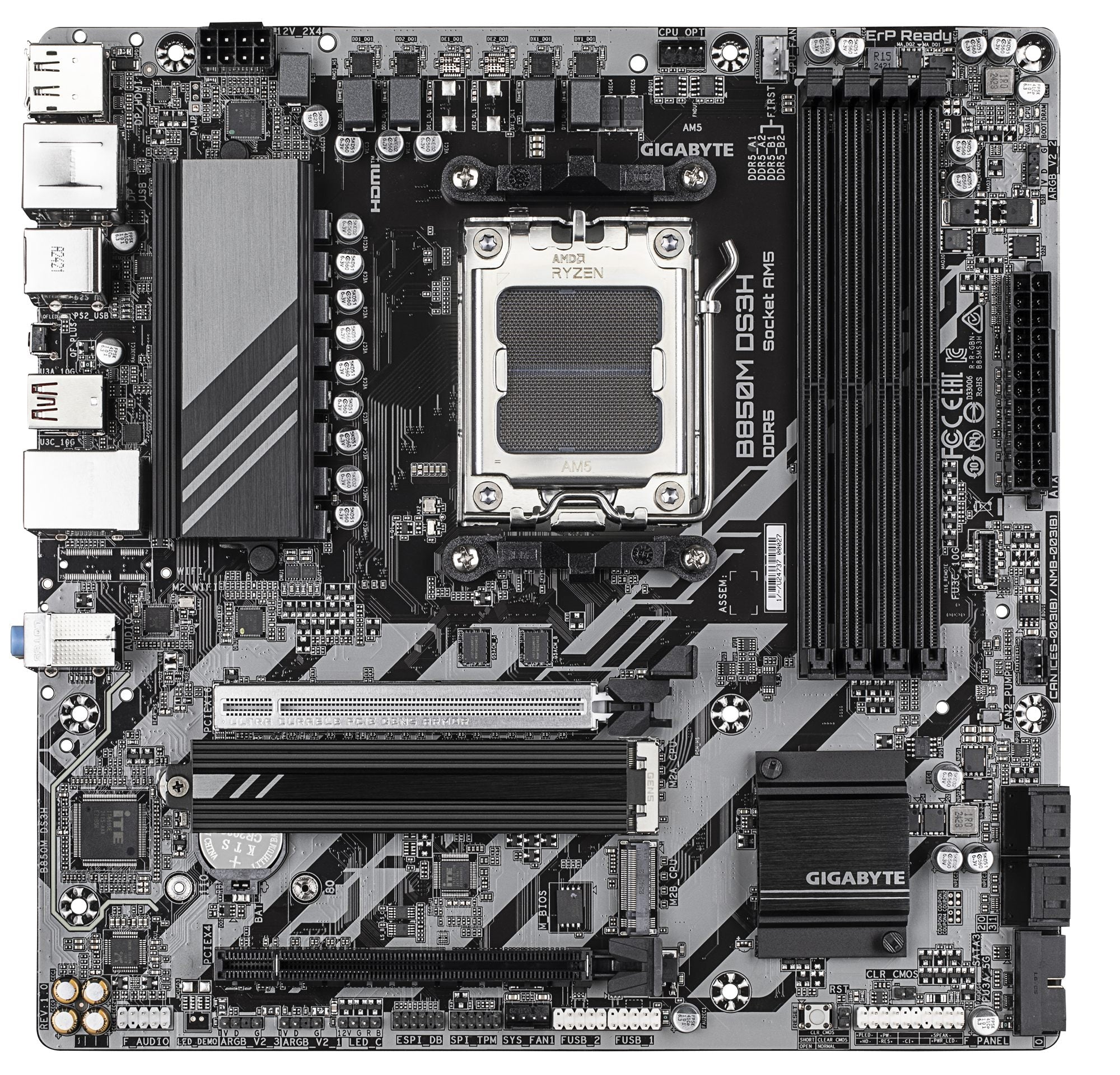 GIGABYTE B850M DS3H carte mere AMD B850 Emplacement AM5 micro ATX