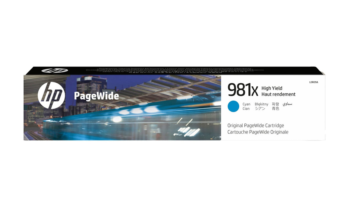 HP 981X original High Yield Cyan PageWide Cartridge L0R09A