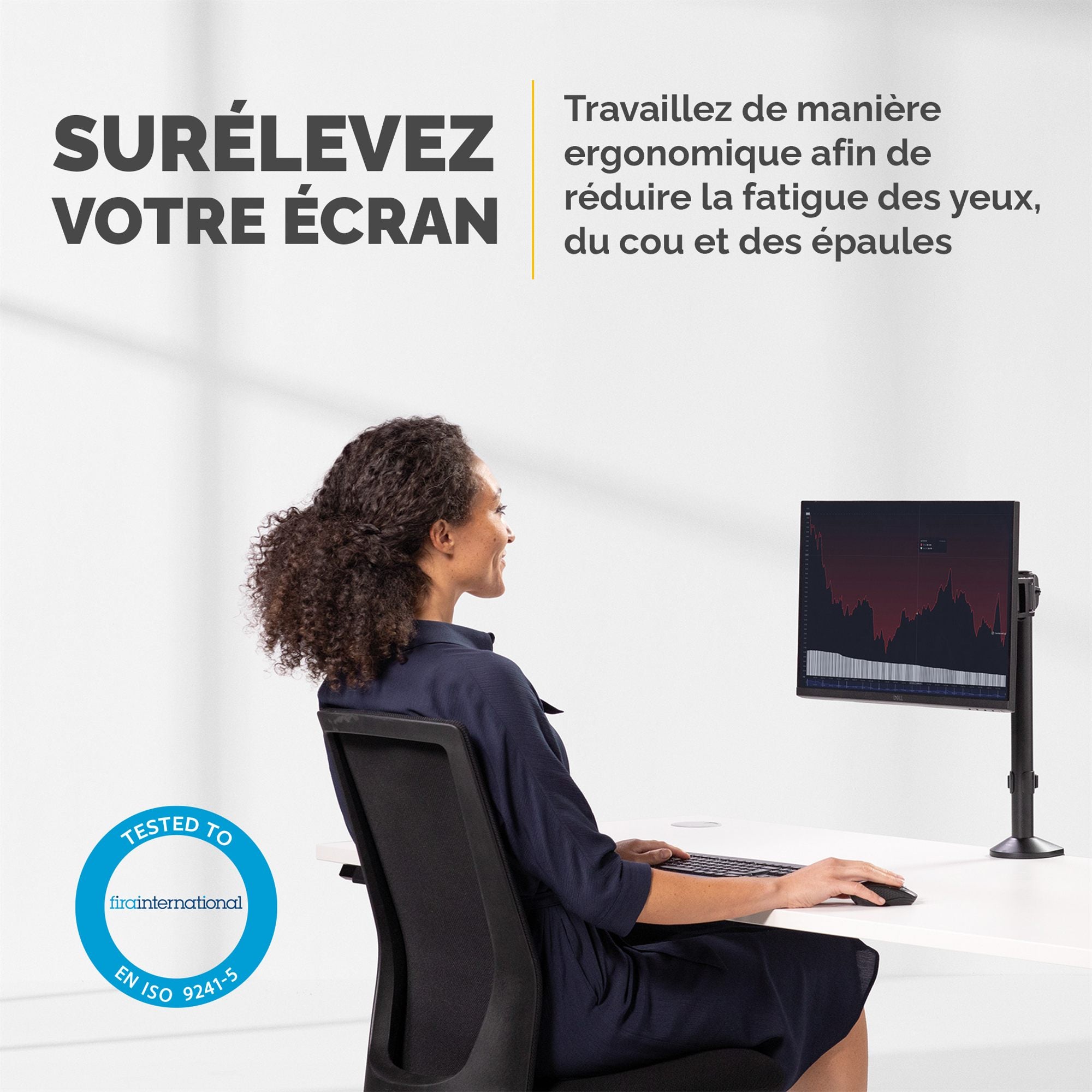 FELLOWES Reflex Bras pour moniteur simple série