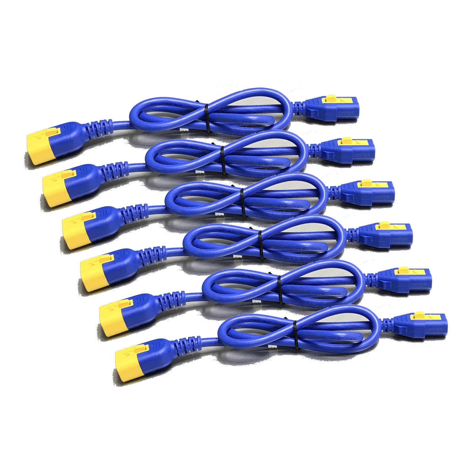 Power Cord Kit 6ea C13 to C14 1.2m Blue