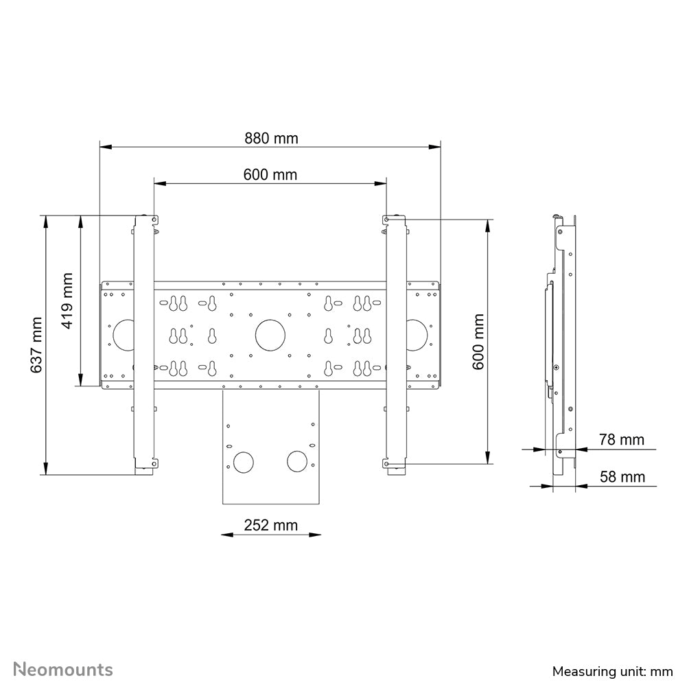 NEOMOUNTS AFL55-800BL1 Adaptateur pour MS Hub 85p