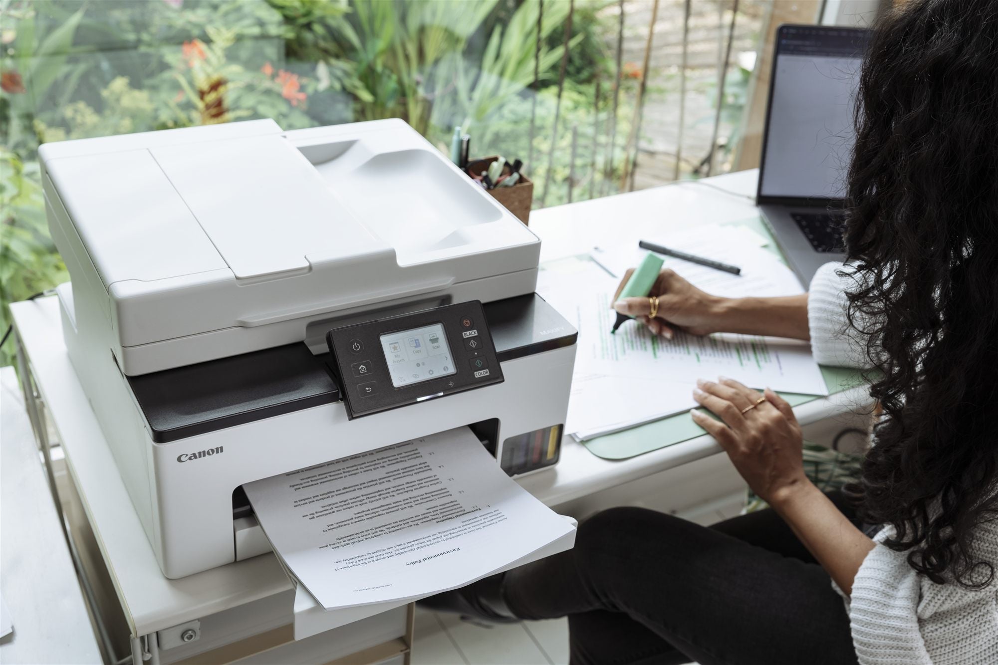 CANON MAXIFY GX2050 MFP colour inkjet refillable A4 15ipm Print 250sheets USB Wi-Fi LAN +1 ink set +2extra black bottles