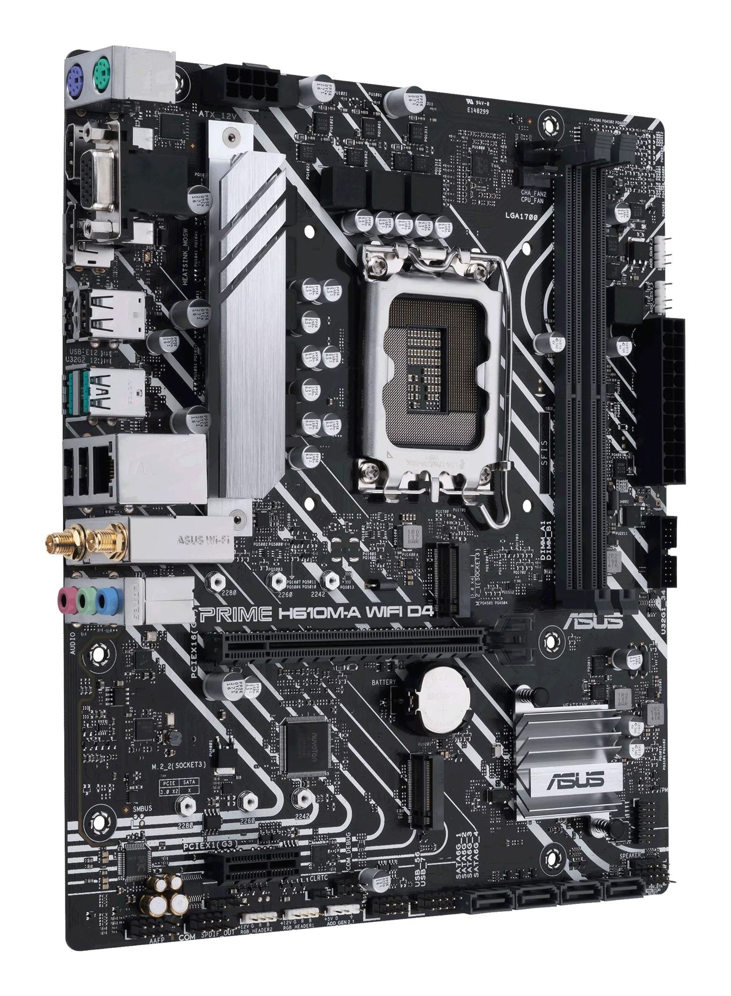 ASUS PRIME H610M-A WIFI D4 Intel H610 LGA 1700 2DDR4 1xPCIe 4.0 x16 2xM.2 4xSATA 6Gb/s 4xUSB 3.2 microATX MB