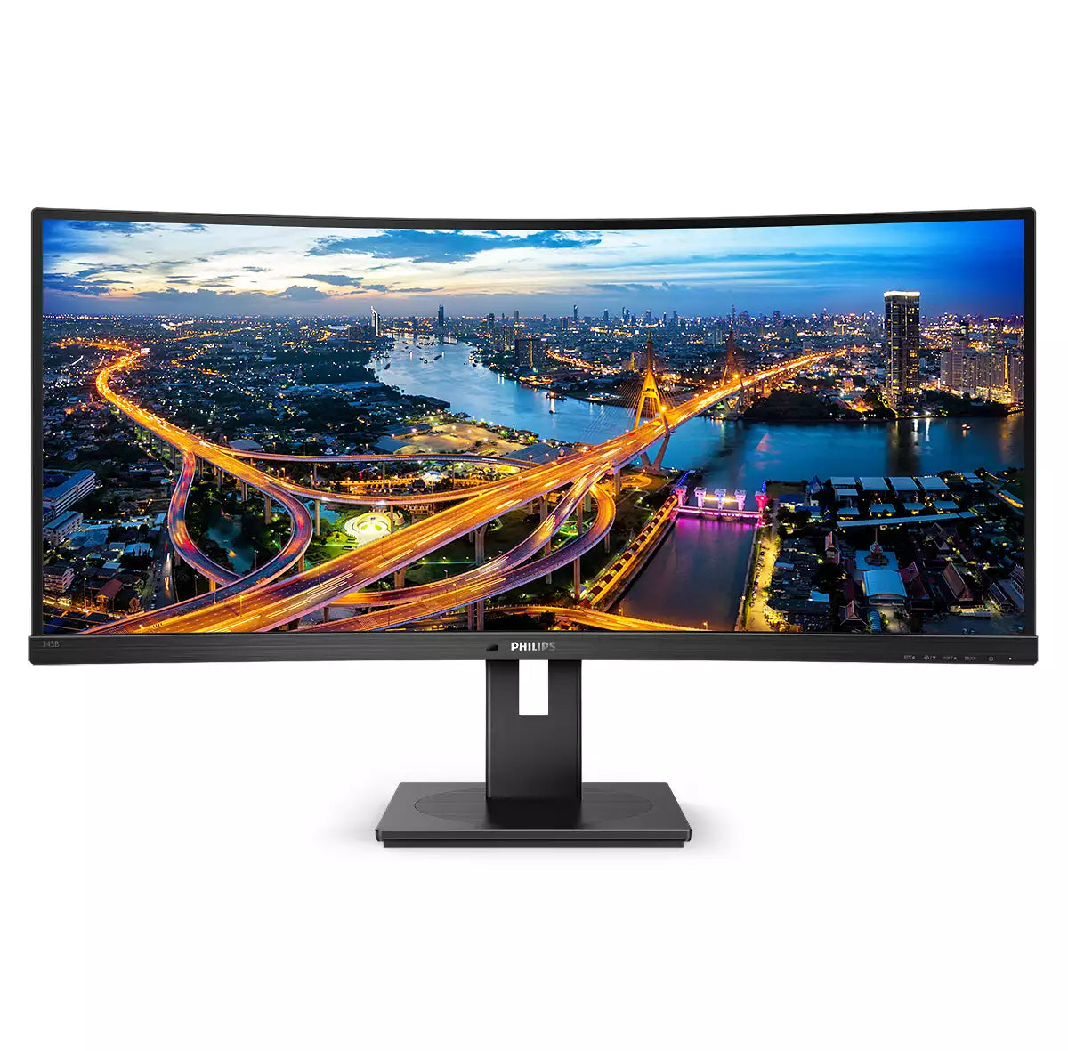 PHILIPS 345B1C - écran  incurvé - 34" - 3440 x 1440 WQHD @ 100 Hz - VA - 300 cd/m² - 3000:1 - 5 ms - 2xHDMI, DP- haut-parleurs