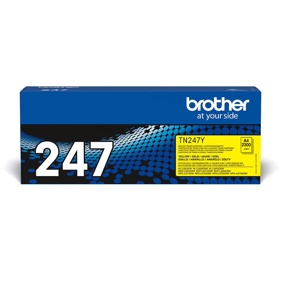 BROTHER TN247Y Toner jaune haute capacité de 2300 pages pour Hl-L32xx DCP-L35xx MFC-L37xx