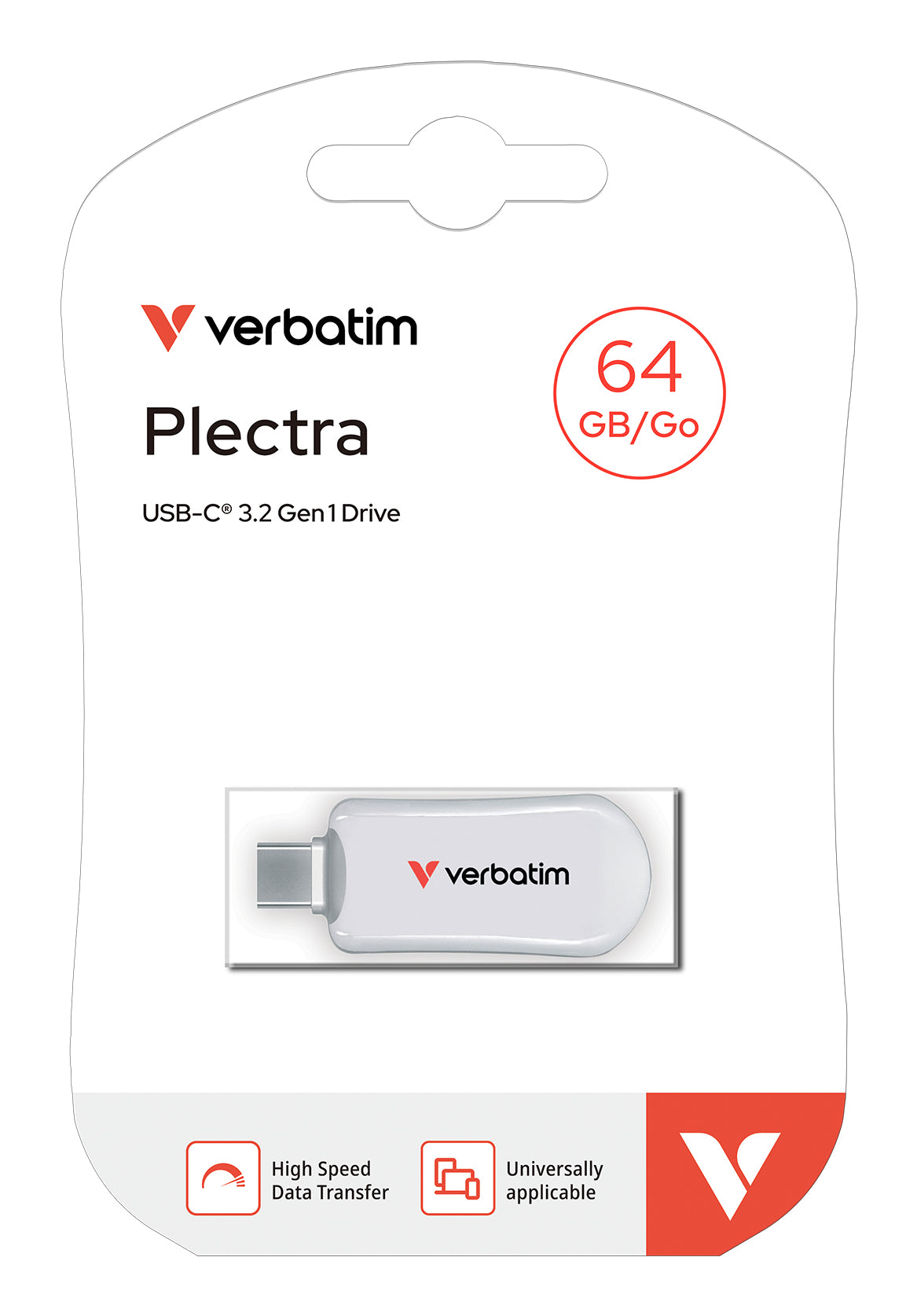 Plectra USB-C Flash Drive White 64GB