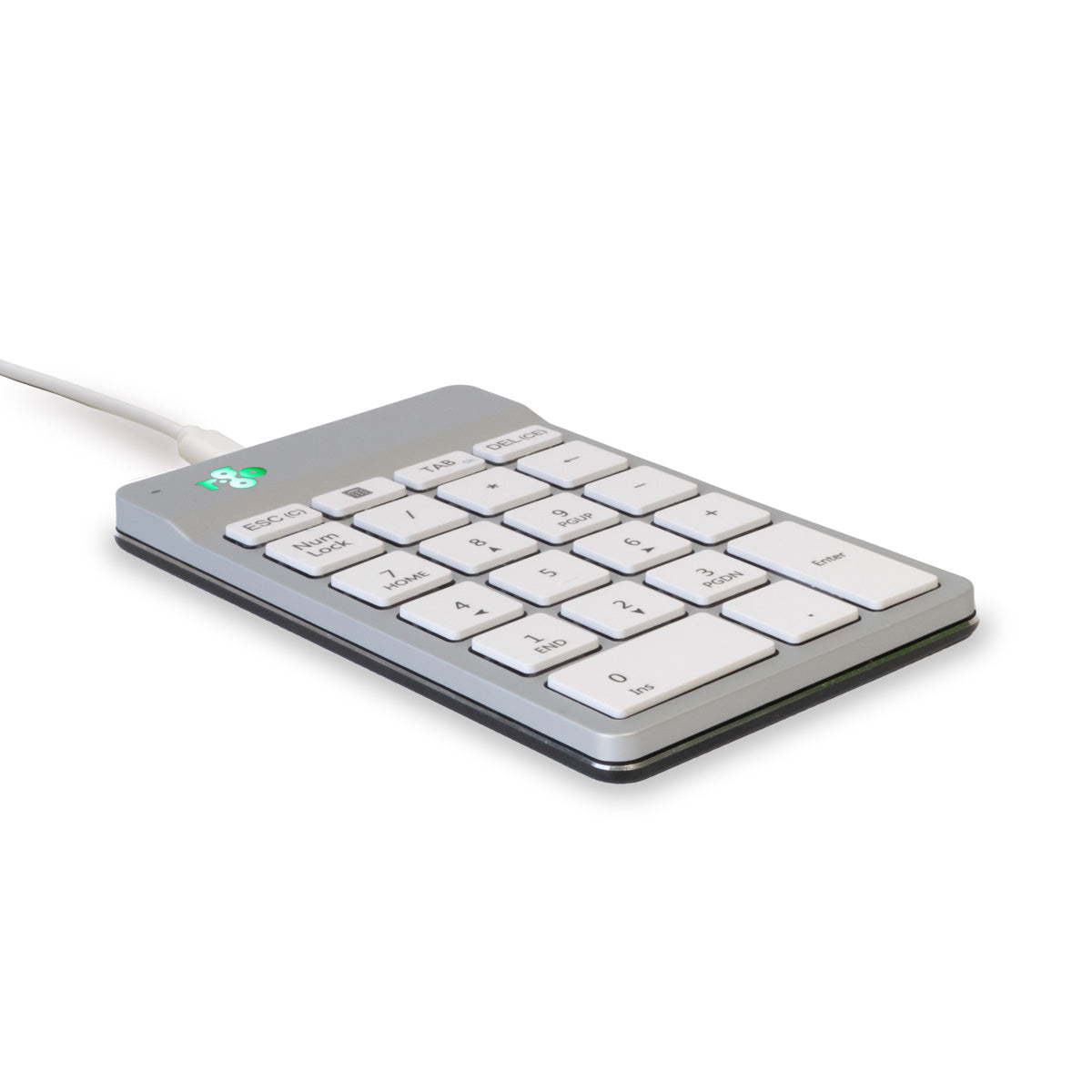 R-GO TOOLS Pavé numérique Numpad Break, filaire blanc/argent