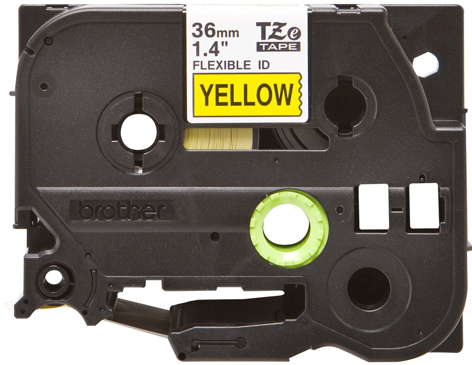 BROTHER TZEFX661 36mm Black on Yellow Flexible ID