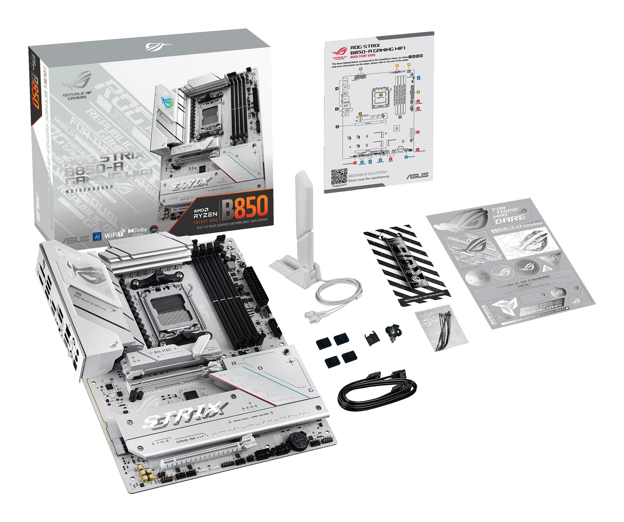 ASUS ROG STRIX B850-A GAMING WIFI AM5 DDR5 ATX MB 1xHDMI 1xDP 4xM.2 2xSATA