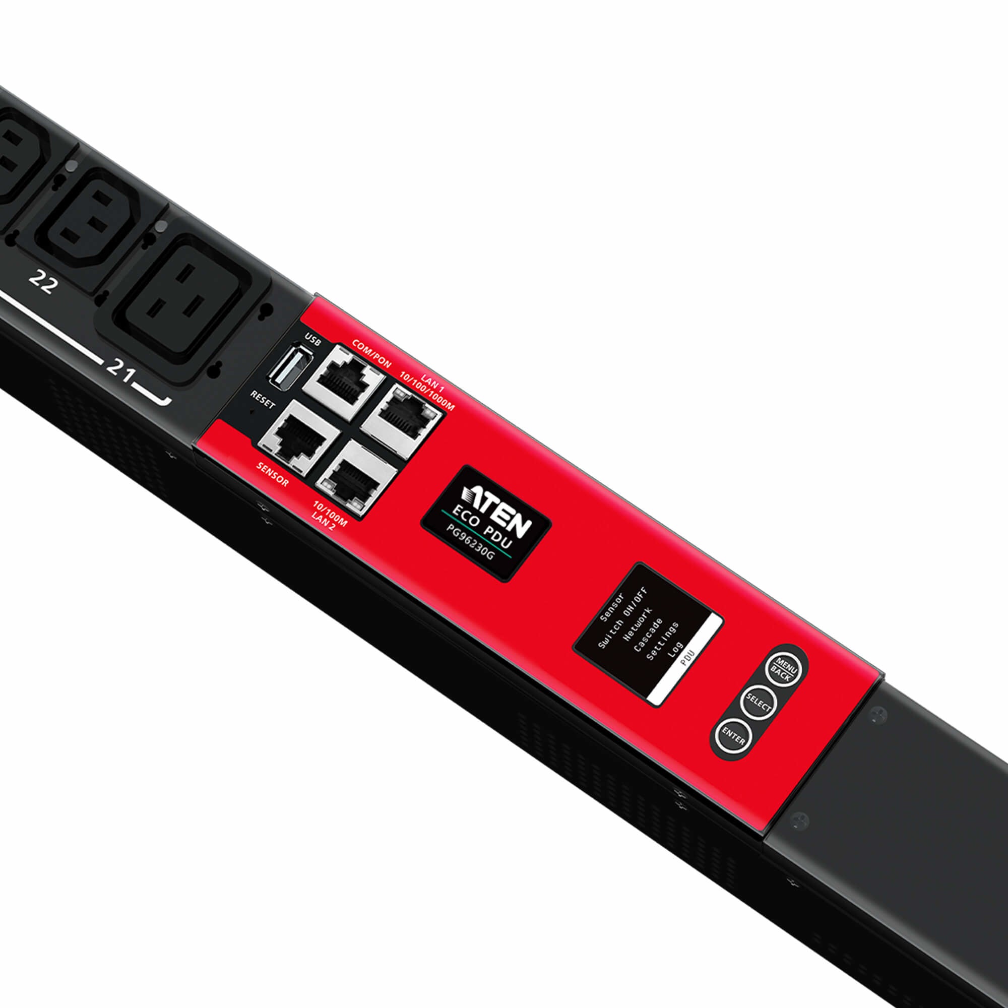 ATEN PG98230G PDU IP Zéro U TRI-PHASÉ 16A 30 Prises Mes.Glob