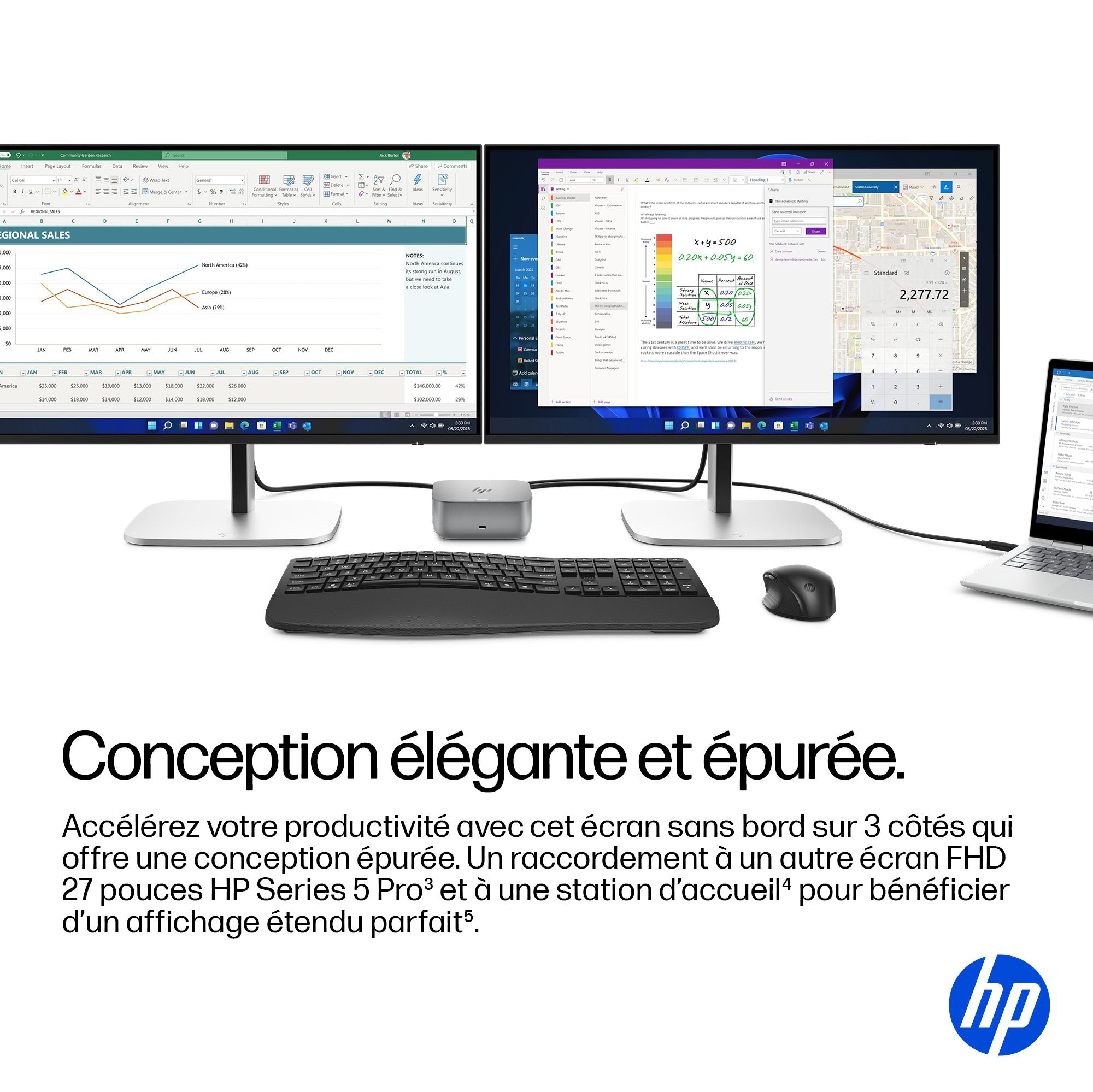 HP Series 5 Pro 527pf FHD 27p IPS no cables HDMI and DP