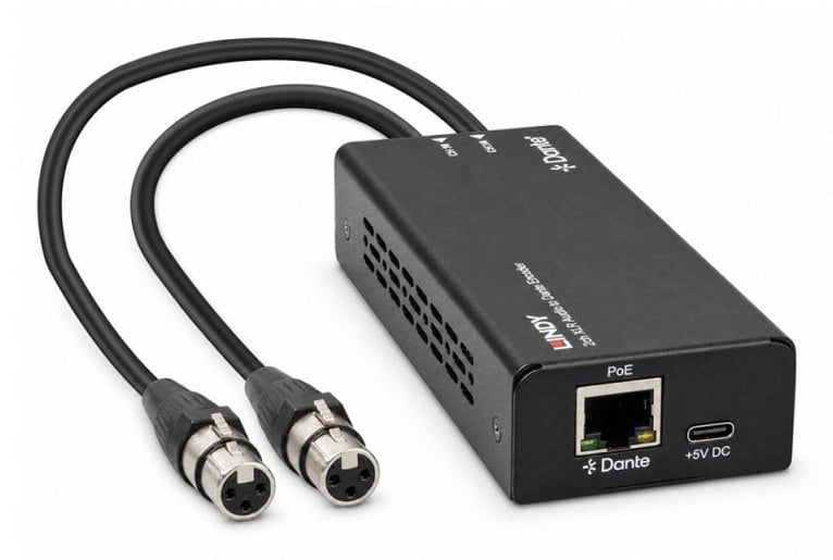 LINDY Encodeur audio 2 canaux XLR vers Dante