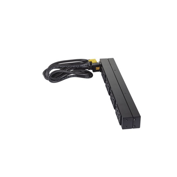 APC Basic Rack-Mount PDU Rack AC 208/230V input IEC 60320 C20 output connectors 12 power IEC 60320 C13 1U 19 2.49m cord BK