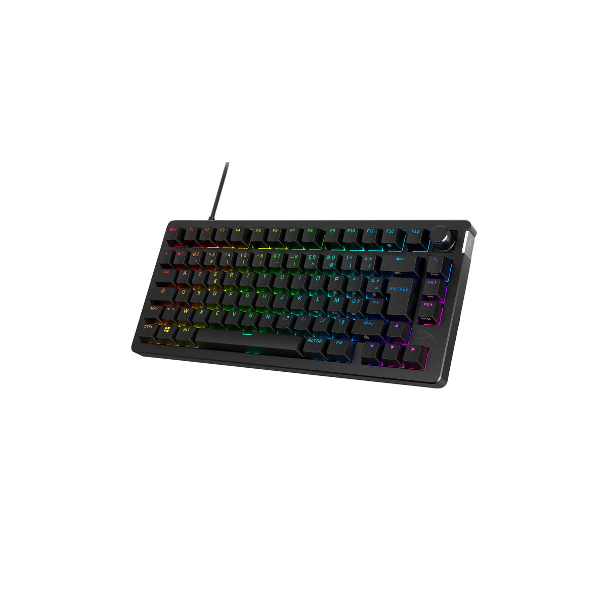 Clavier mécanique HyperX Alloy Rise 75 RGB - interrupteurs HX Red - QWERTY US INT