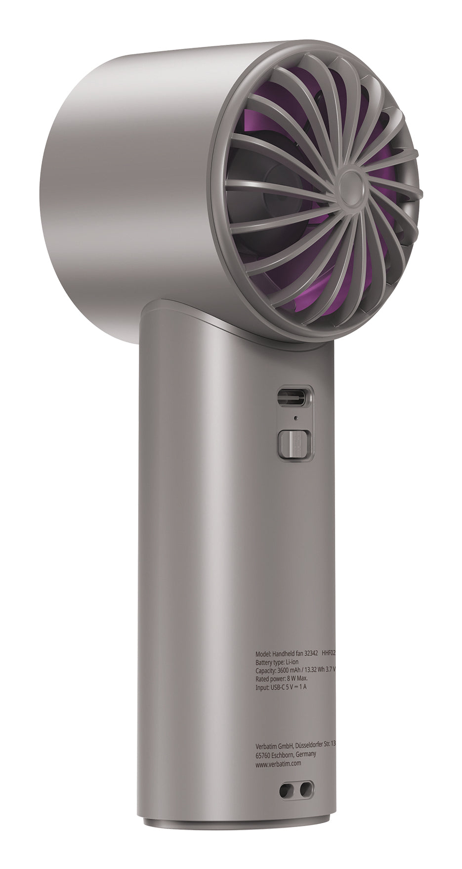CooleneGo IceTouch Handheld Fan Grey/Pur
