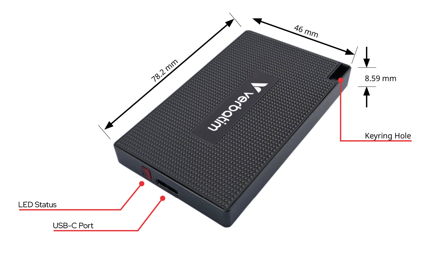 Metal Mini SSD USB-C 3.Gen 2 1TB