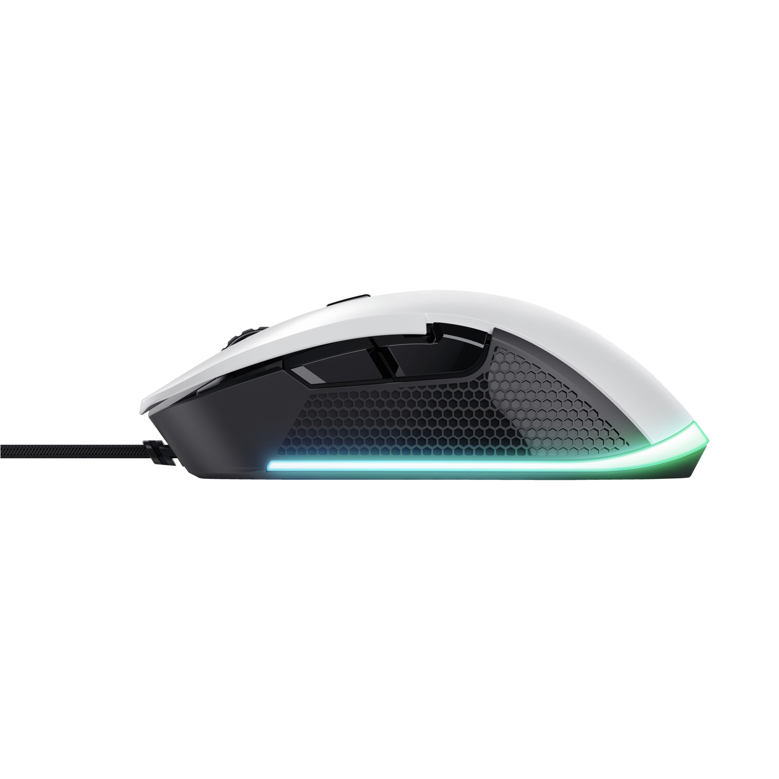 TRUST Souris gaming filaire YBAR blanche