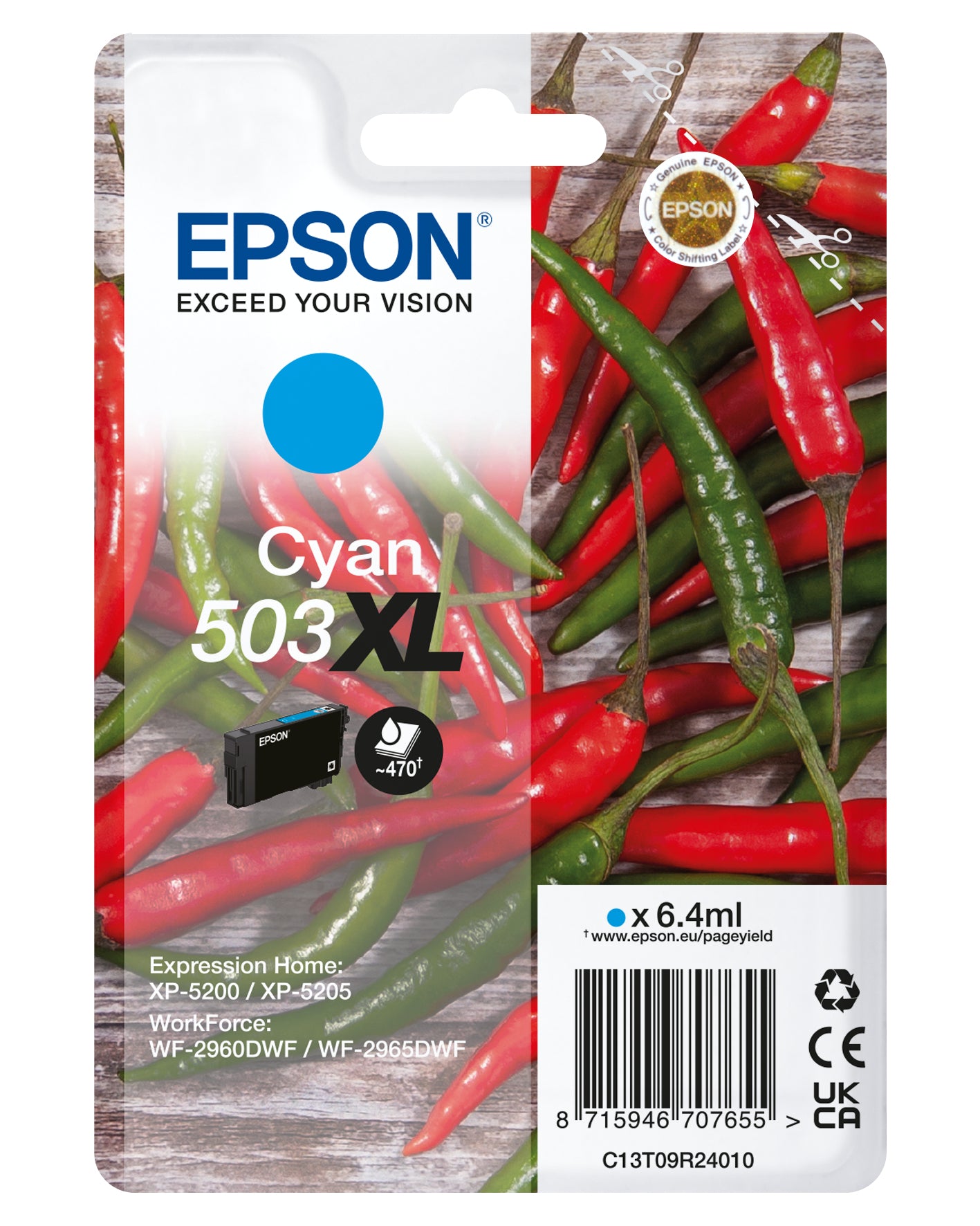 Ink/503XL Chillies Single CY SEC