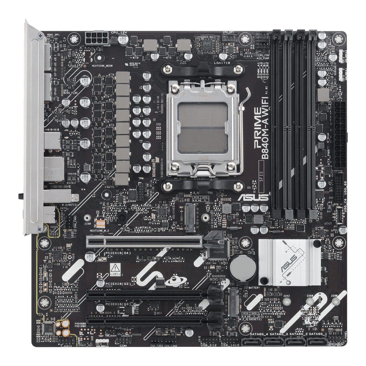 ASUS PRIME B840M-A WIFI AM5 DDR5 micro ATX MB 1xHDMI 2xDP 3xM.2 4xSATA