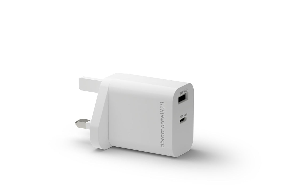 rechargeUKWallChargerUSBC25W+USBA18WW