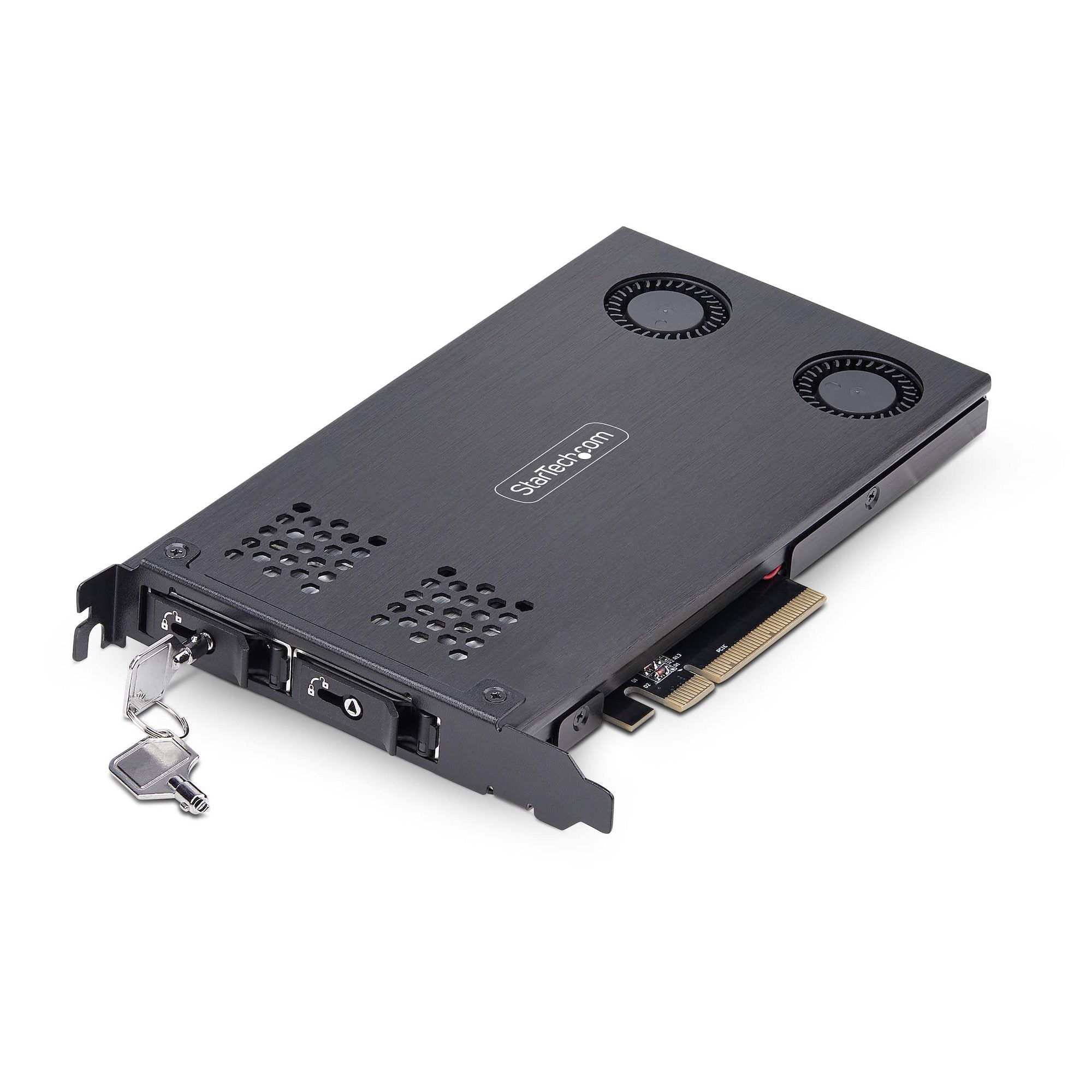 Dual-Bay M.2 NVMe SSD to PCIe x8
